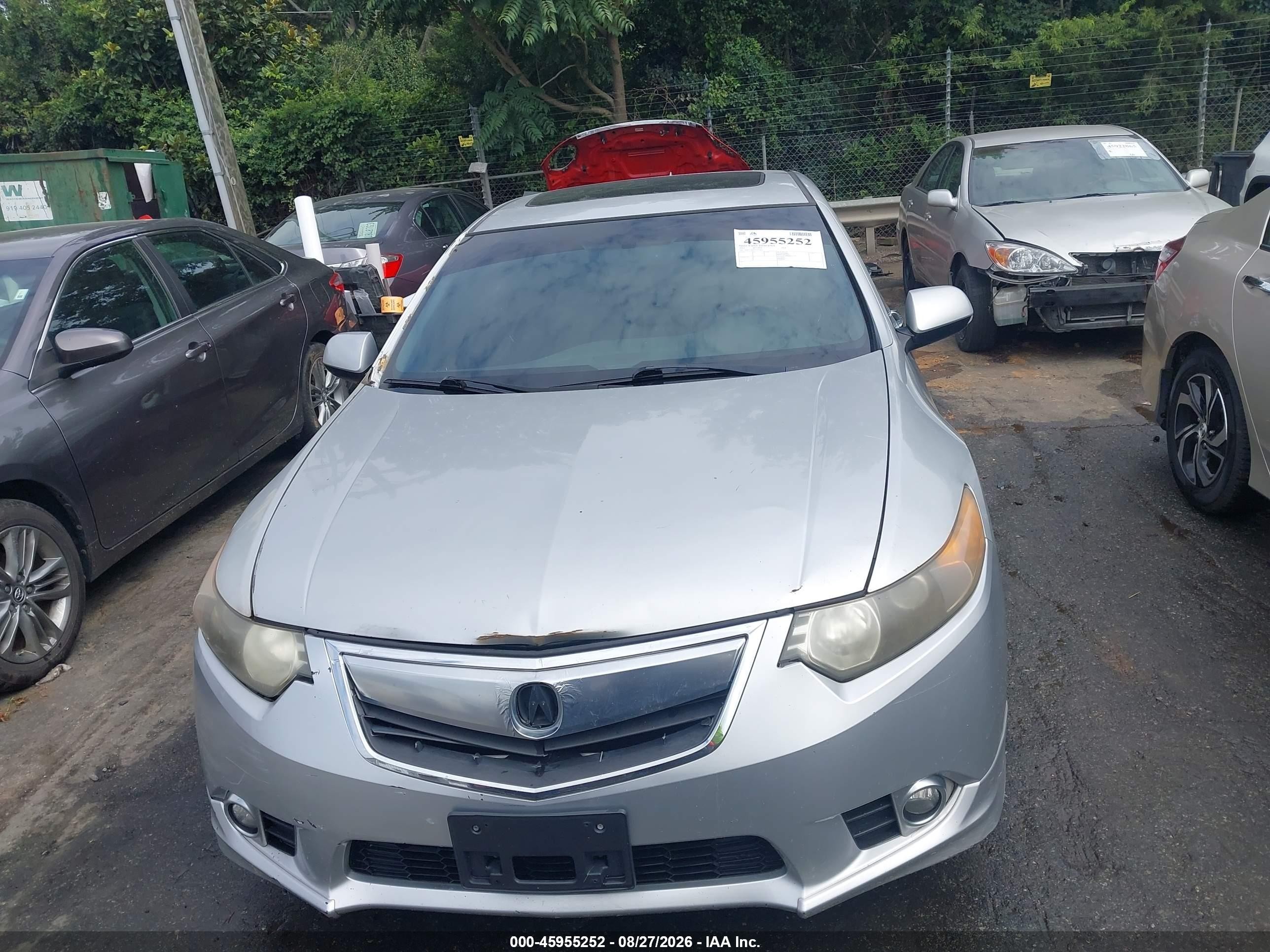 2012 Acura Tsx 2.4 Silver vin: JH4CU2F81CC013805