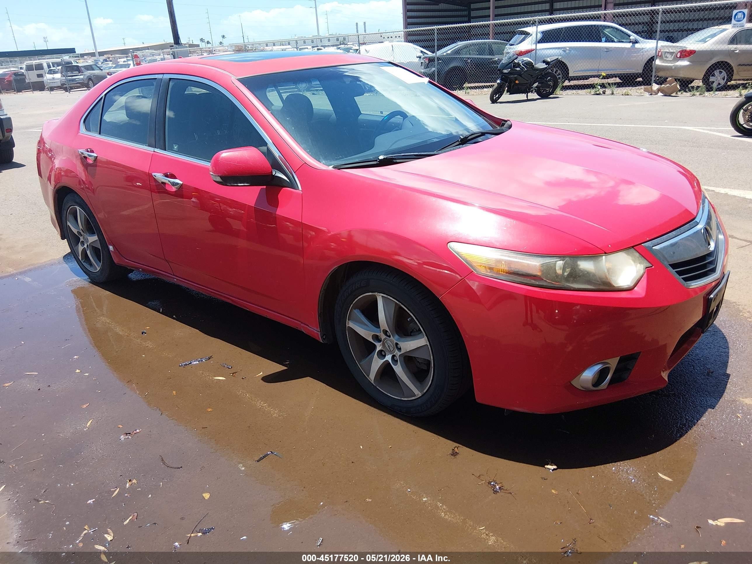 2012 Acura Tsx 2.4 Red vin: JH4CU2F82CC004367