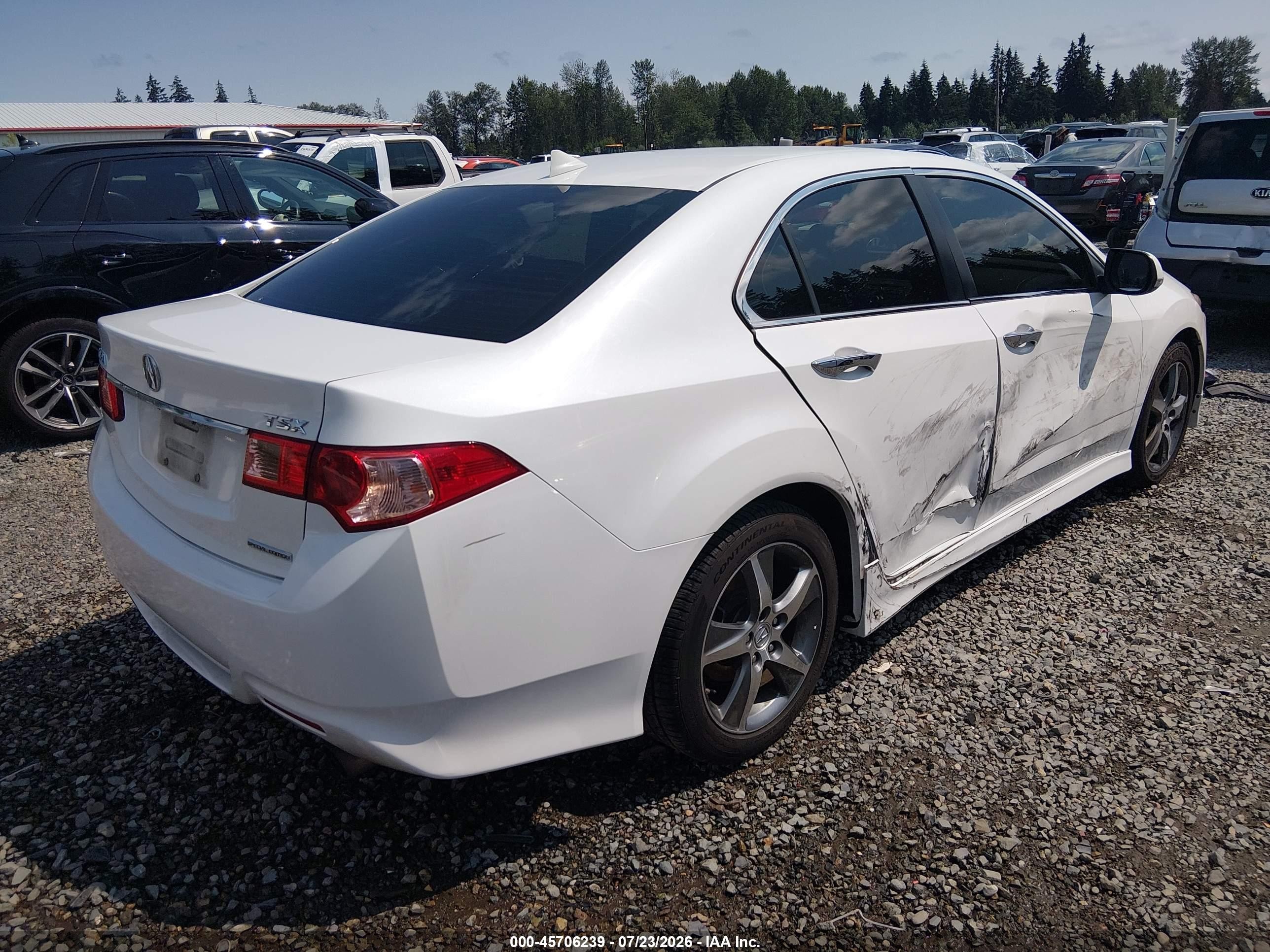2012 Acura Tsx 2.4 White vin: JH4CU2F82CC021766