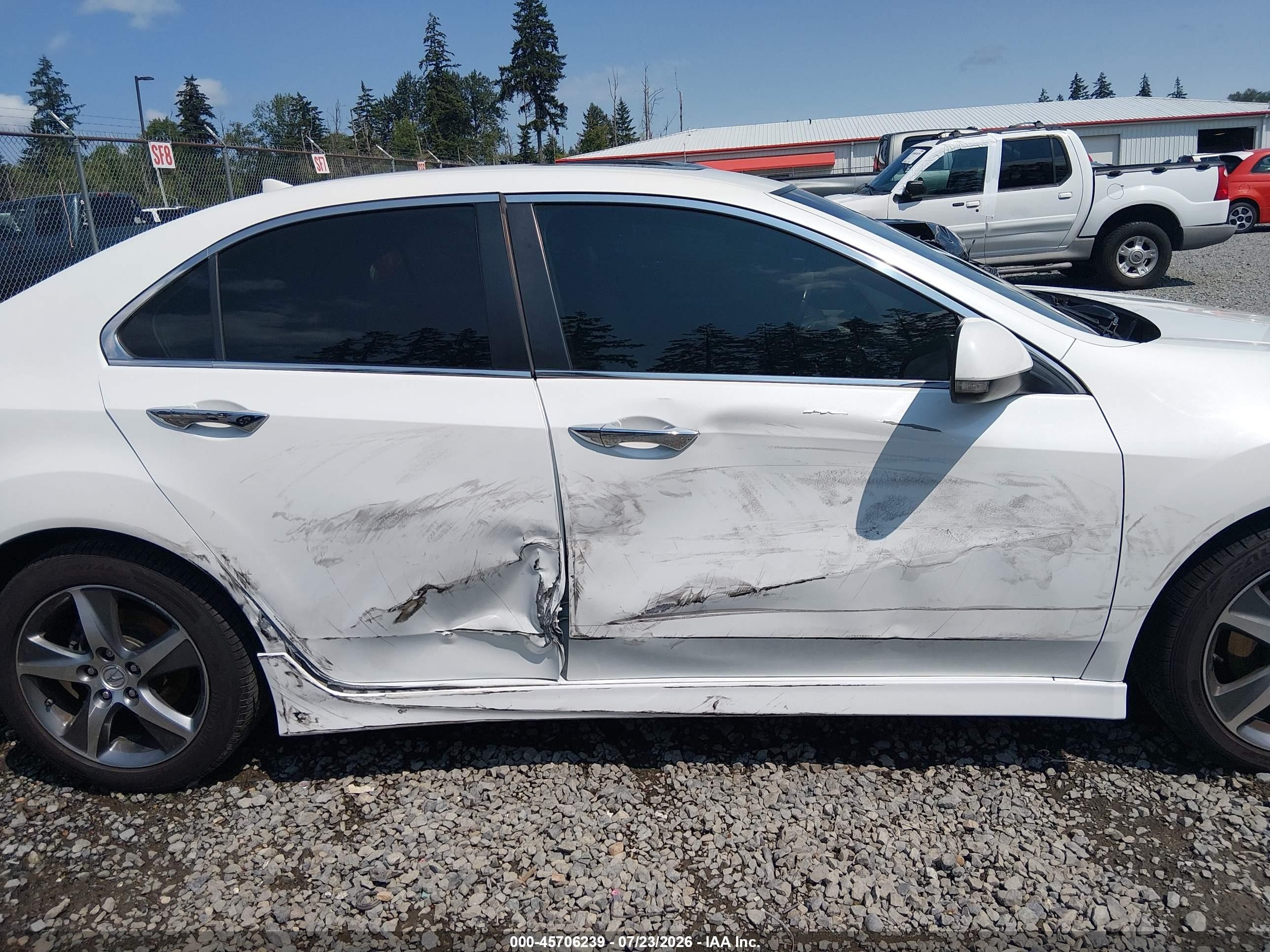 2012 Acura Tsx 2.4 White vin: JH4CU2F82CC021766