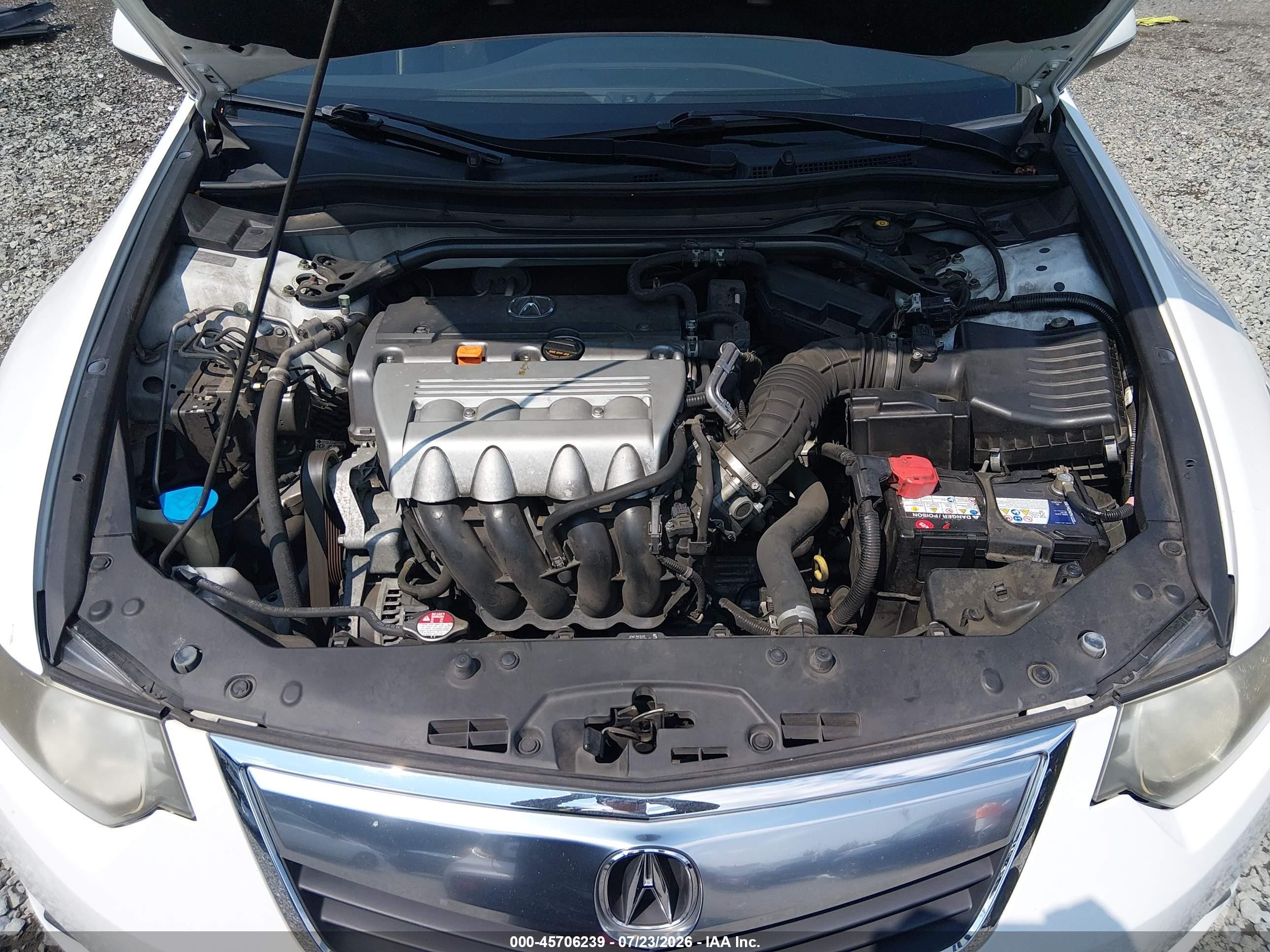 2012 Acura Tsx 2.4 White vin: JH4CU2F82CC021766