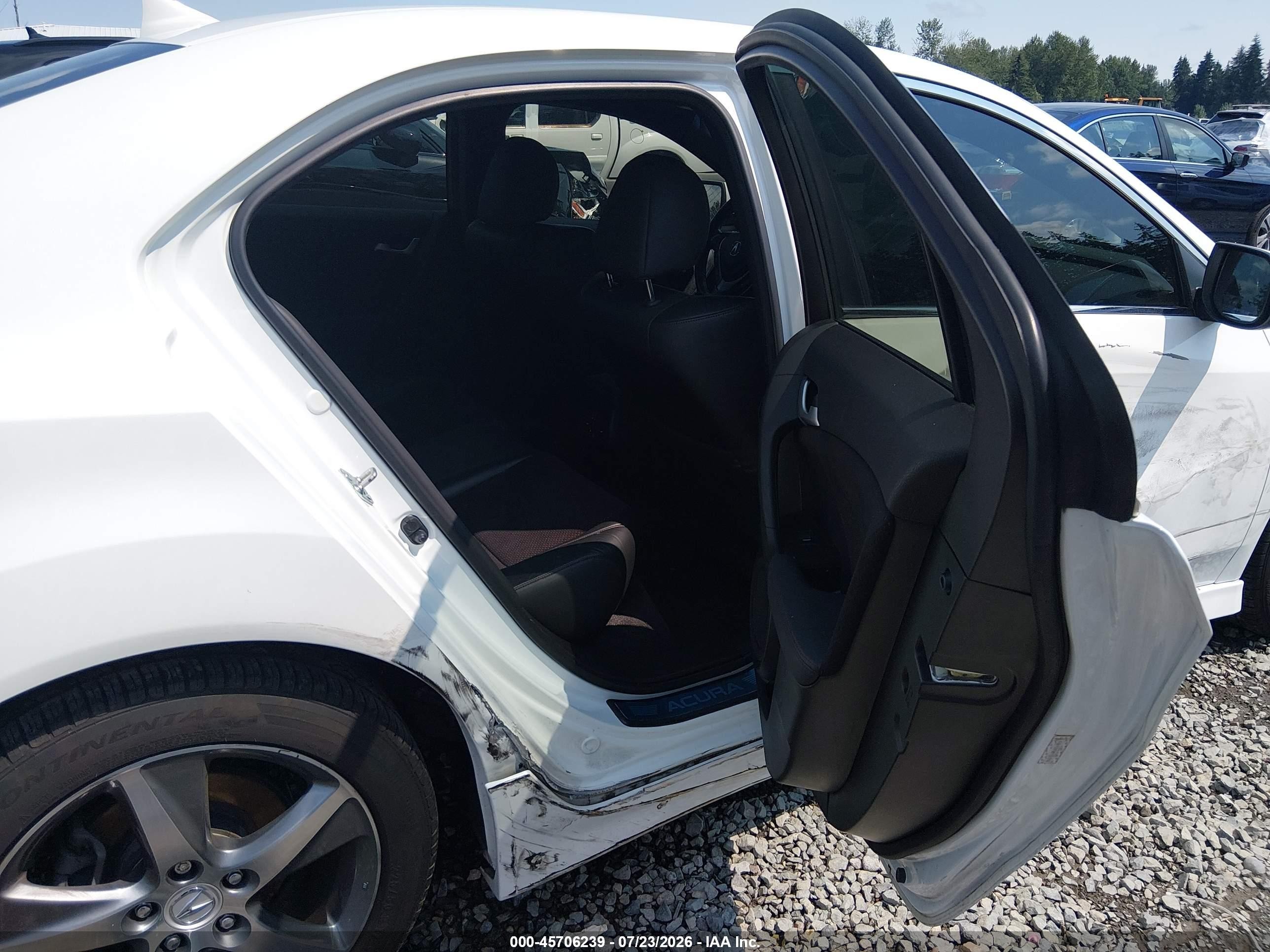 2012 Acura Tsx 2.4 White vin: JH4CU2F82CC021766
