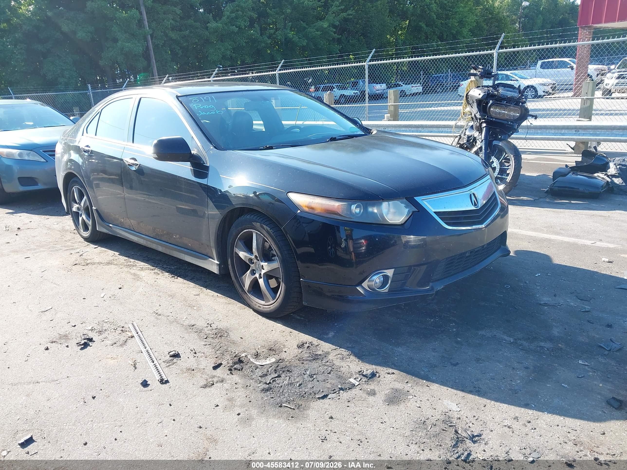 2012 Acura Tsx 2.4 Black vin: JH4CU2F83CC011022