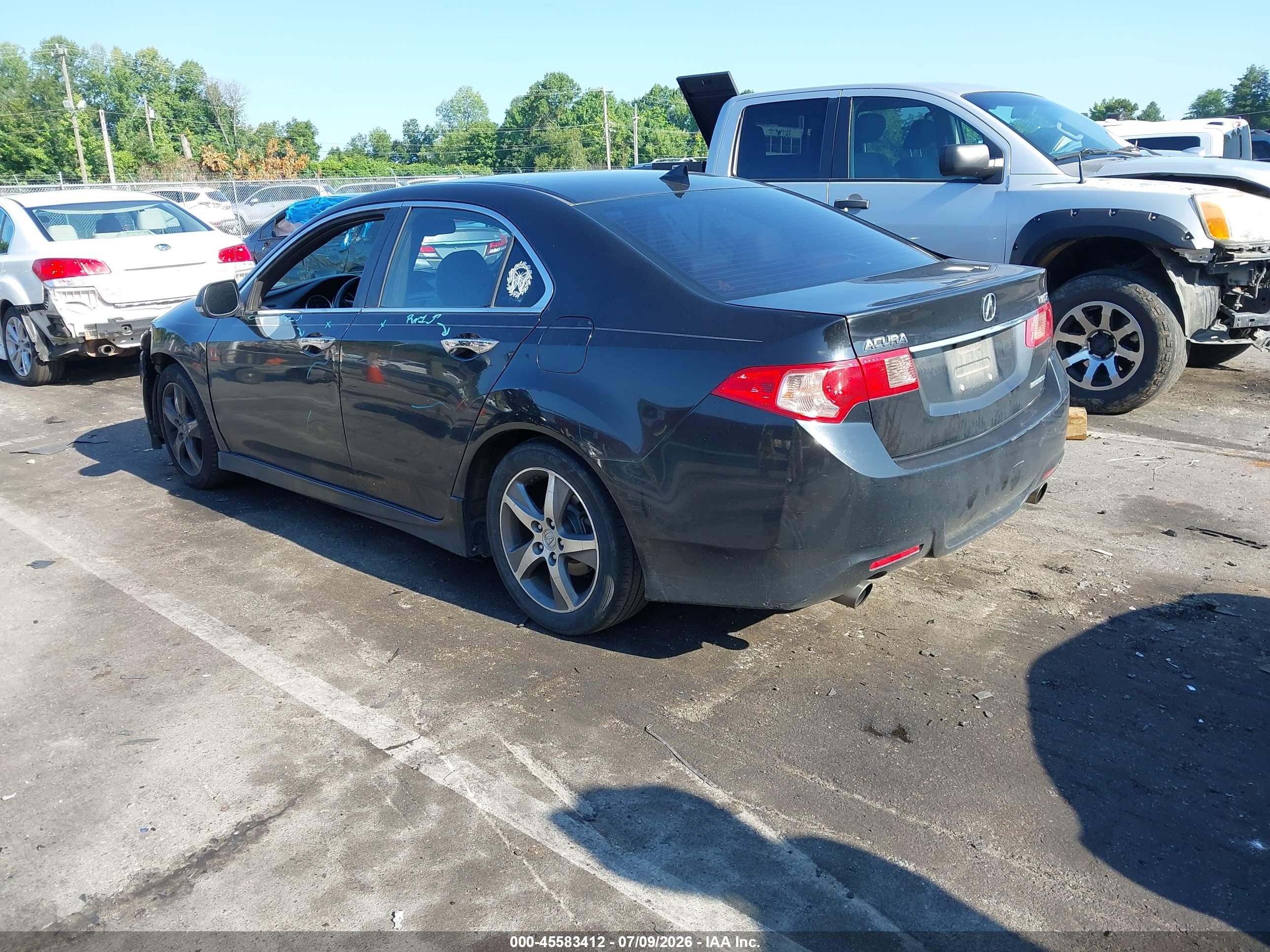 2012 Acura Tsx 2.4 Black vin: JH4CU2F83CC011022