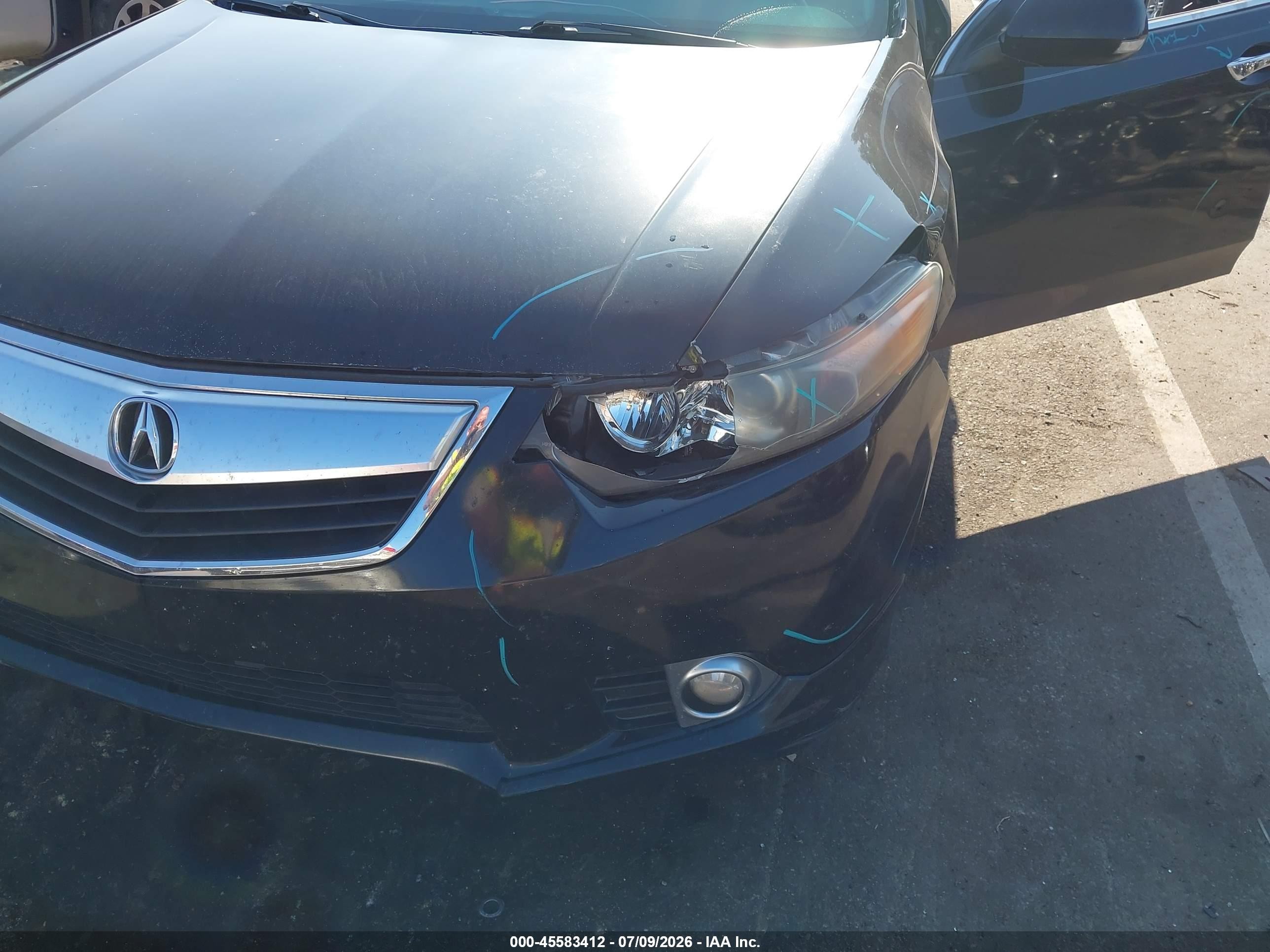2012 Acura Tsx 2.4 Black vin: JH4CU2F83CC011022
