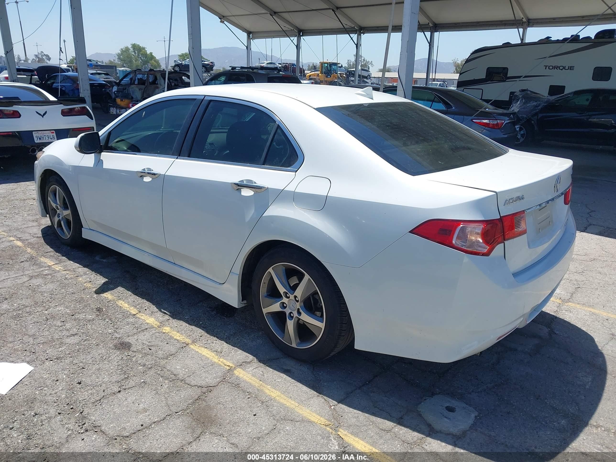 2012 Acura Tsx 2.4 White vin: JH4CU2F83CC017225