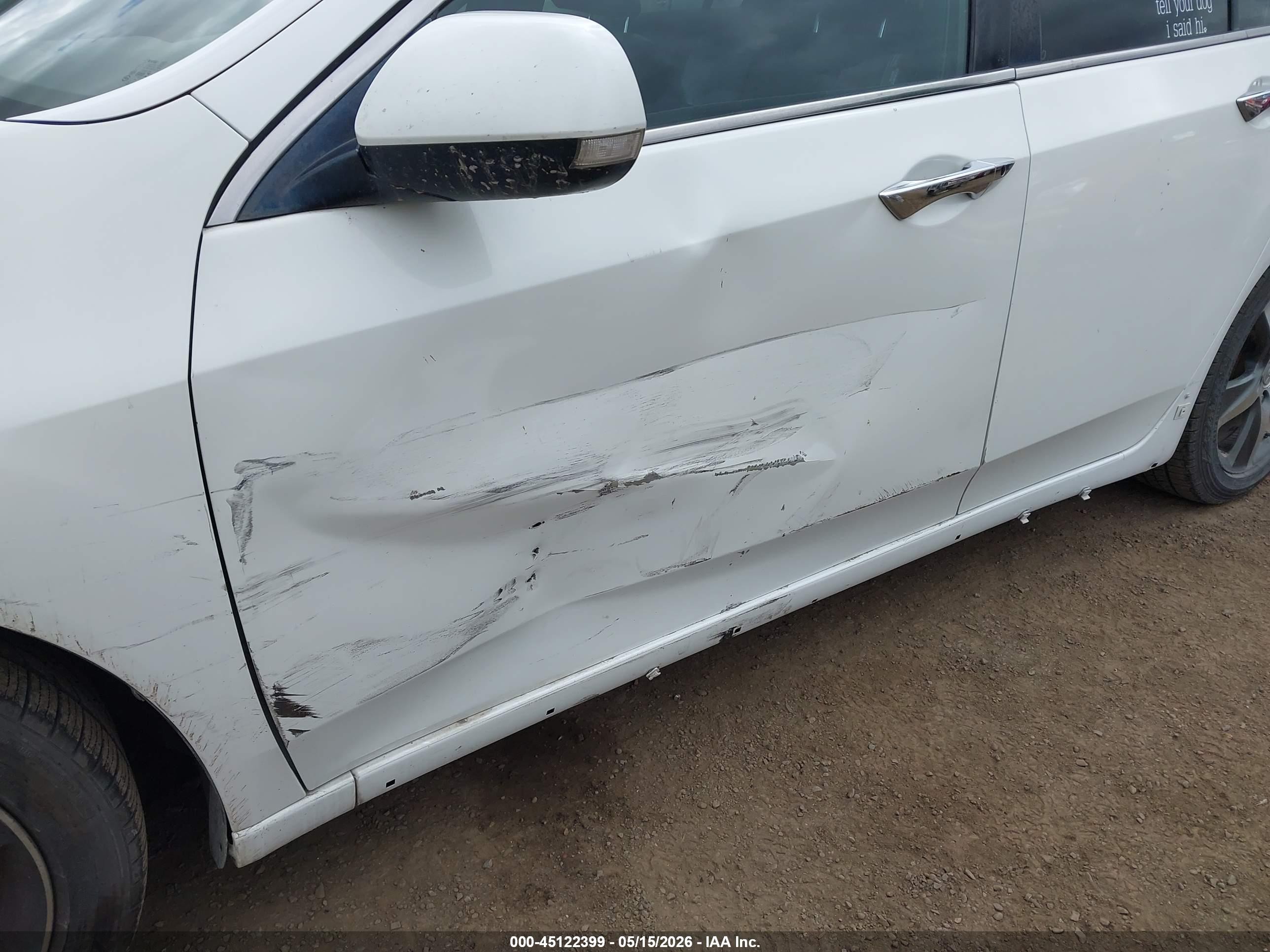 2013 Acura Tsx 2.4 White vin: JH4CU2F84DC003187