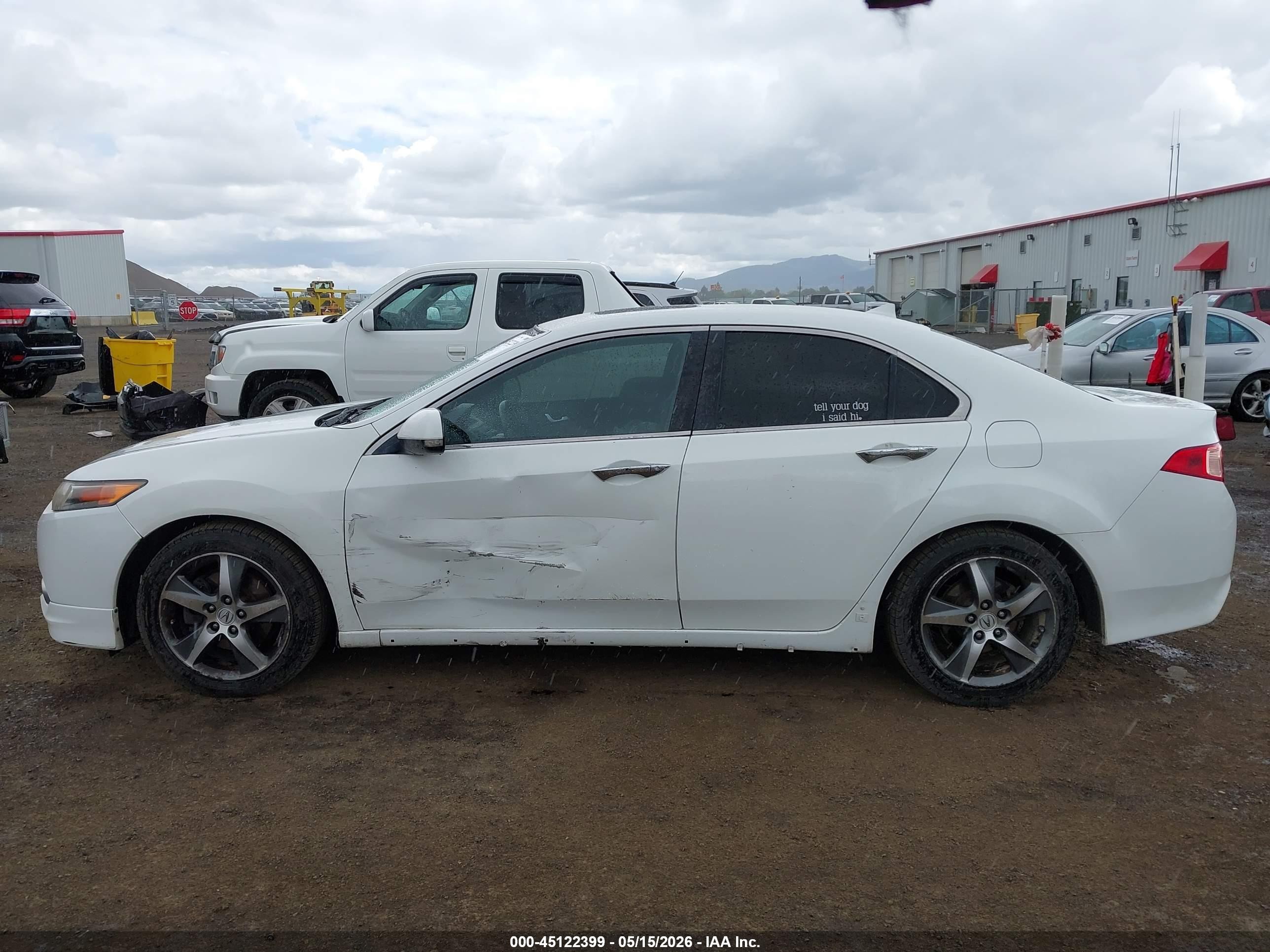2013 Acura Tsx 2.4 White vin: JH4CU2F84DC003187