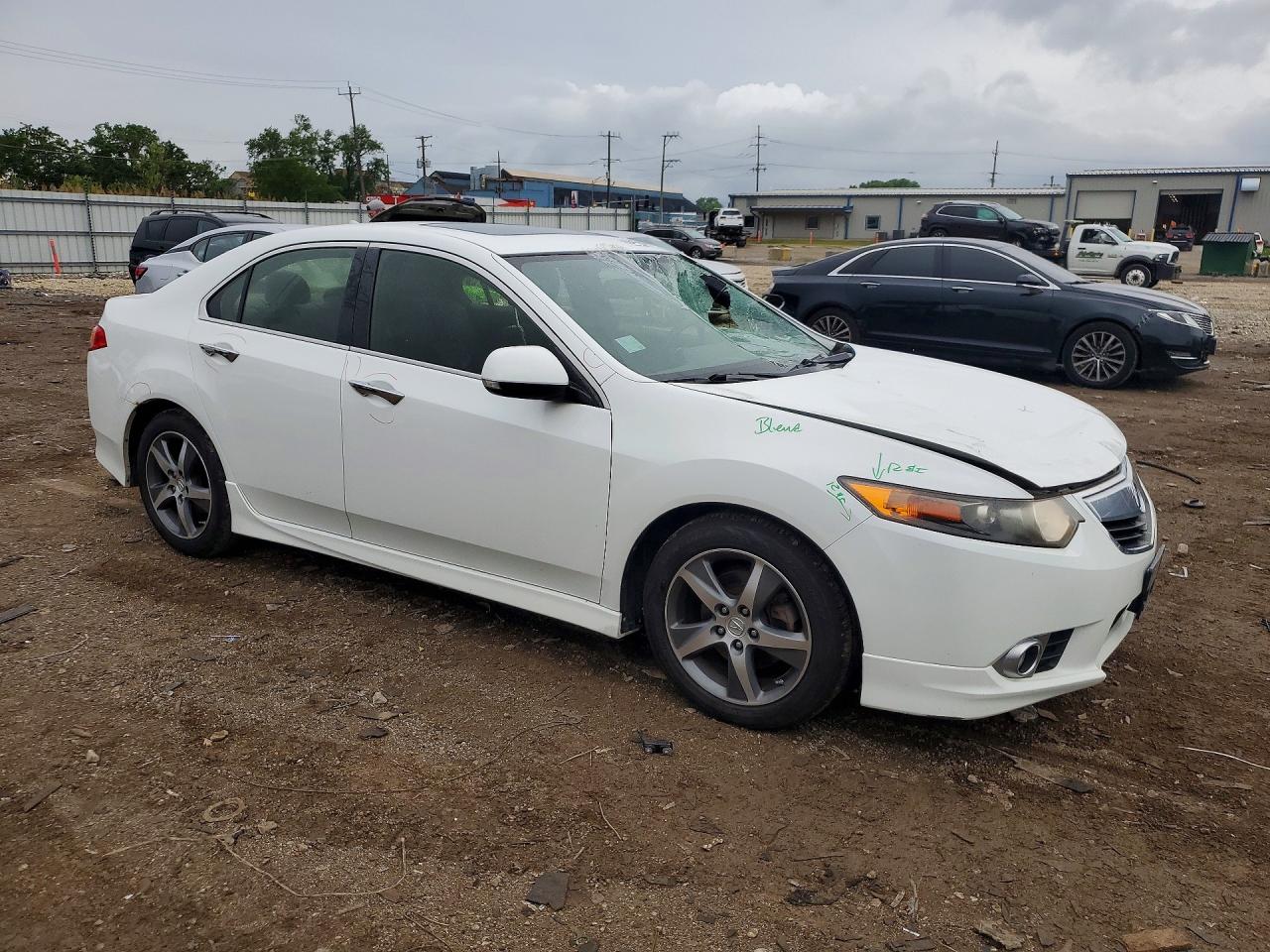 2014 Acura Tsx Se White vin: JH4CU2F85EC000865