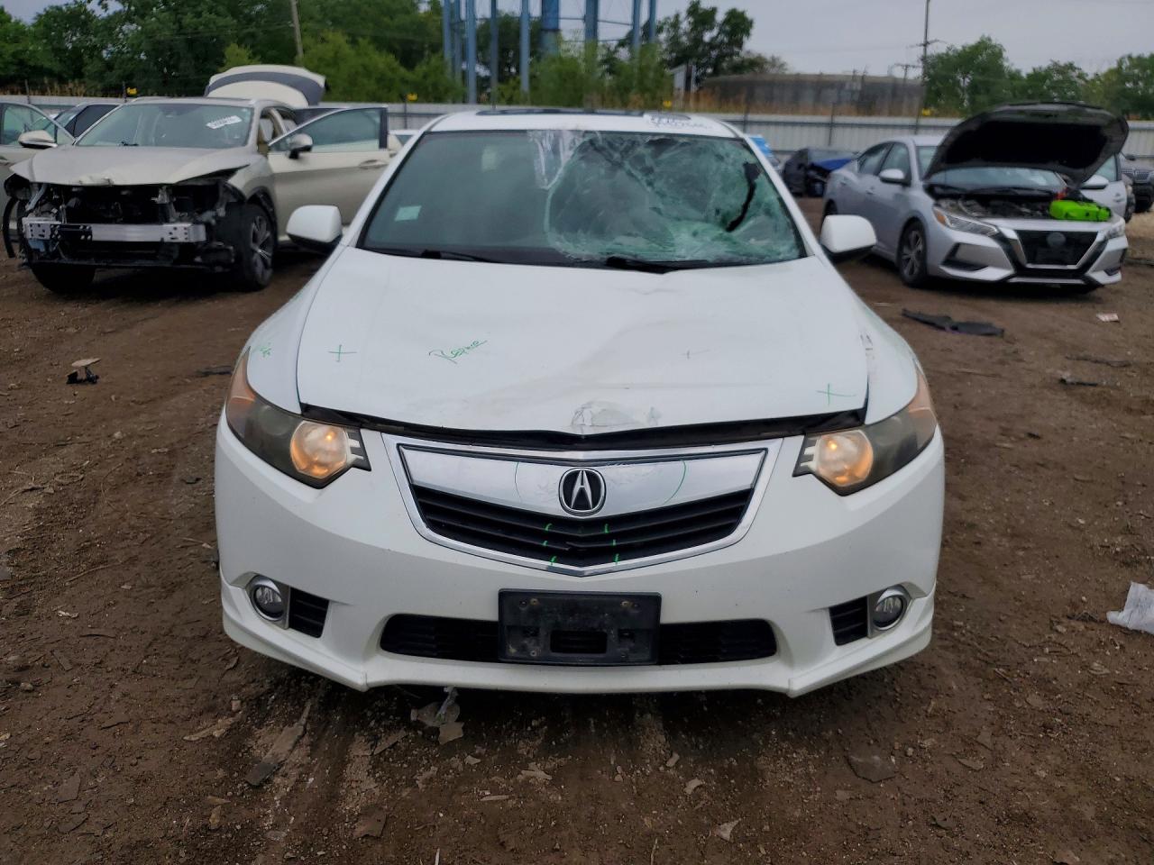 2014 Acura Tsx Se White vin: JH4CU2F85EC000865