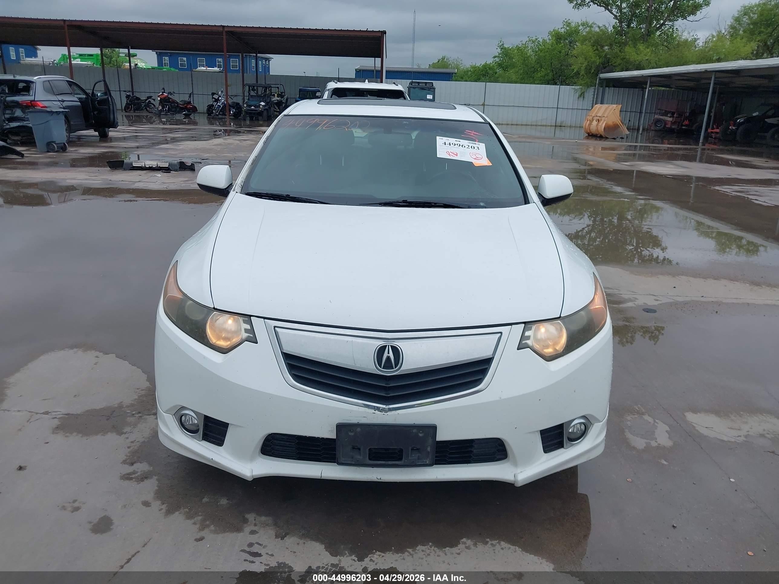 2012 Acura Tsx 2.4 Белый vin: JH4CU2F86CC004338