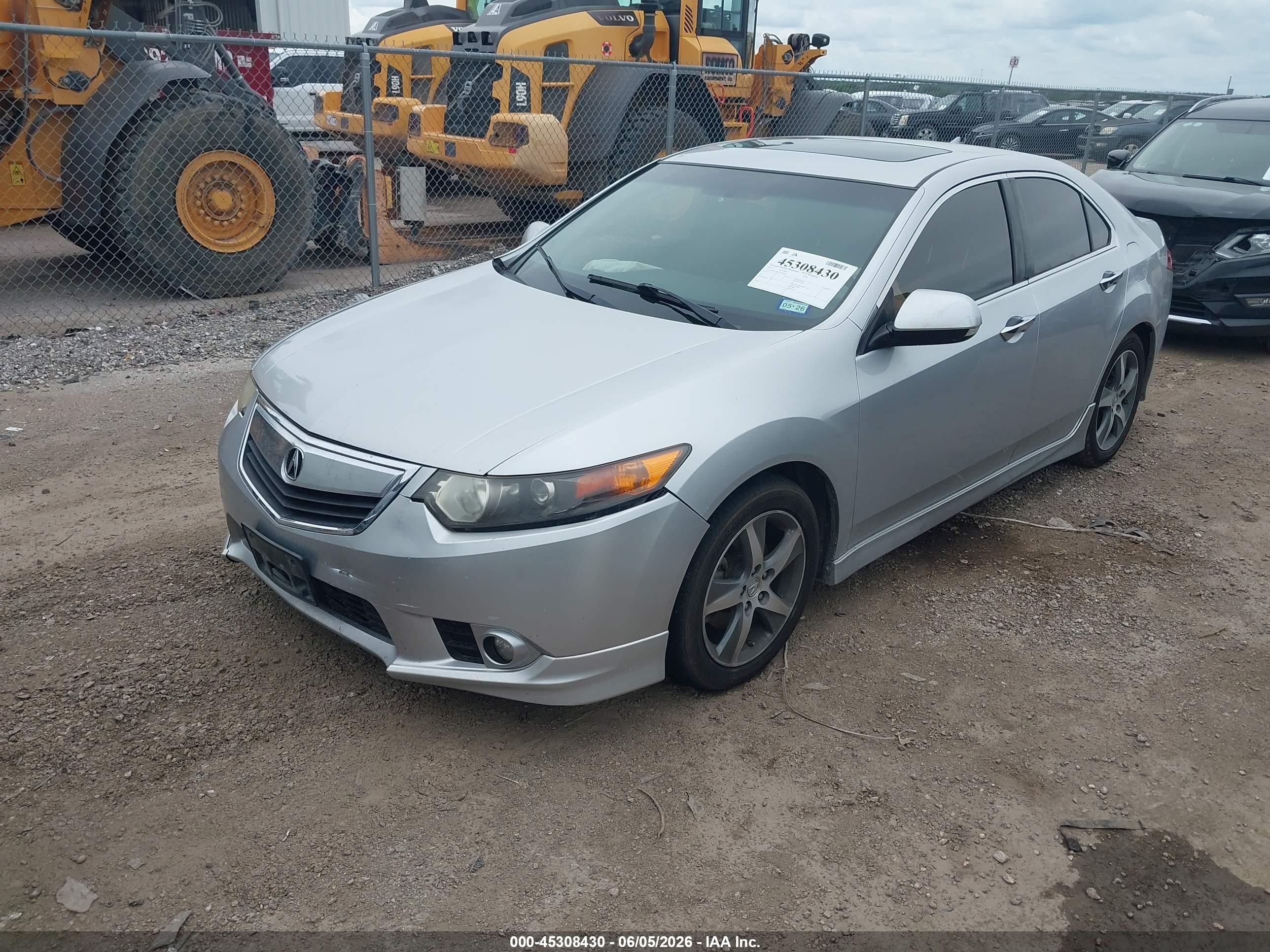 2013 Acura Tsx 2.4 Silver vin: JH4CU2F88DC008408