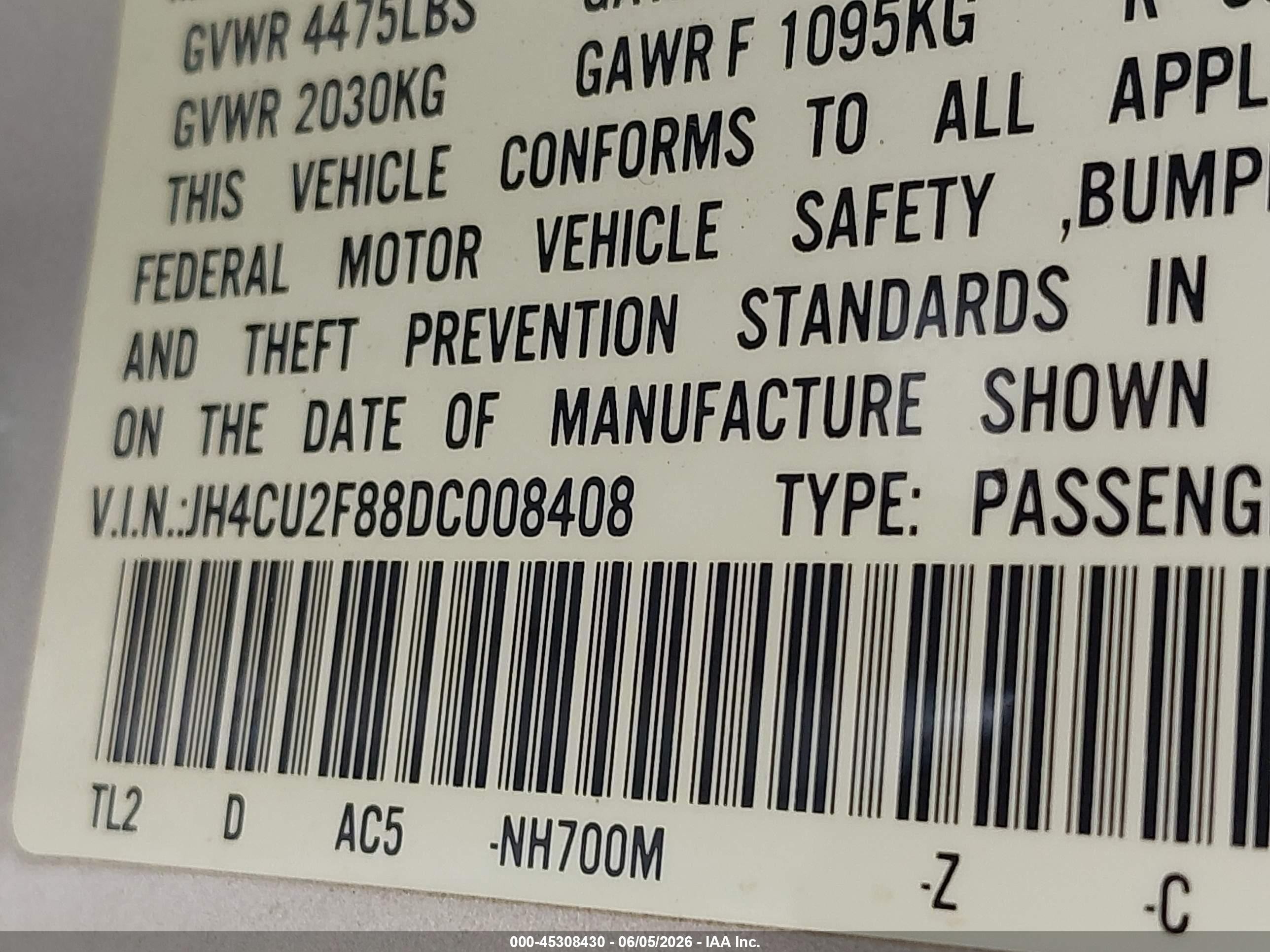 2013 Acura Tsx 2.4 Silver vin: JH4CU2F88DC008408