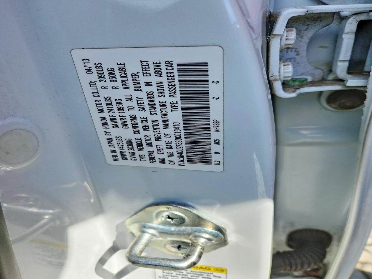 2013 Acura Tsx Se White vin: JH4CU2F89DC013410