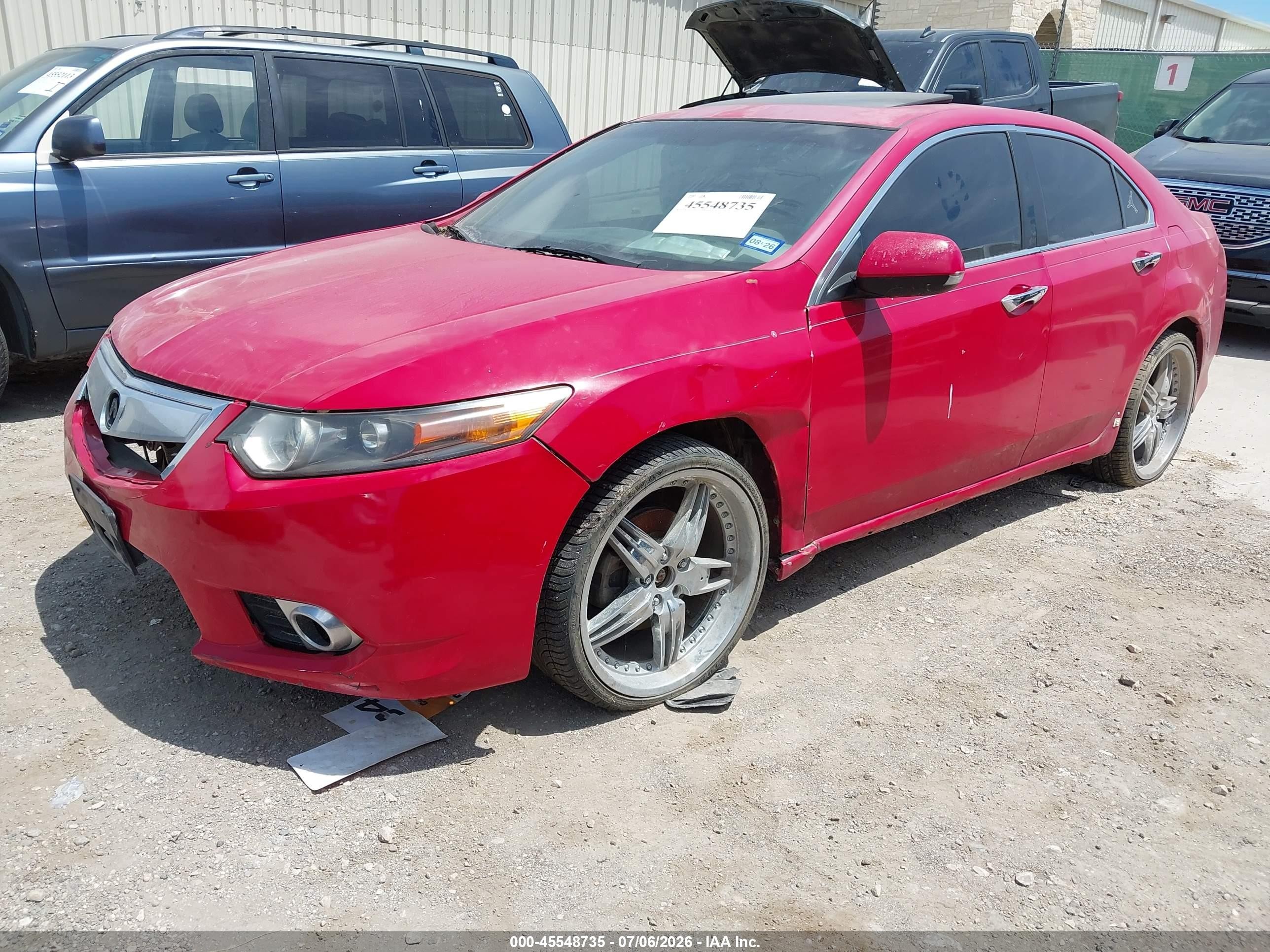 2012 Acura Tsx 2.4 Red vin: JH4CU2F8XCC019909