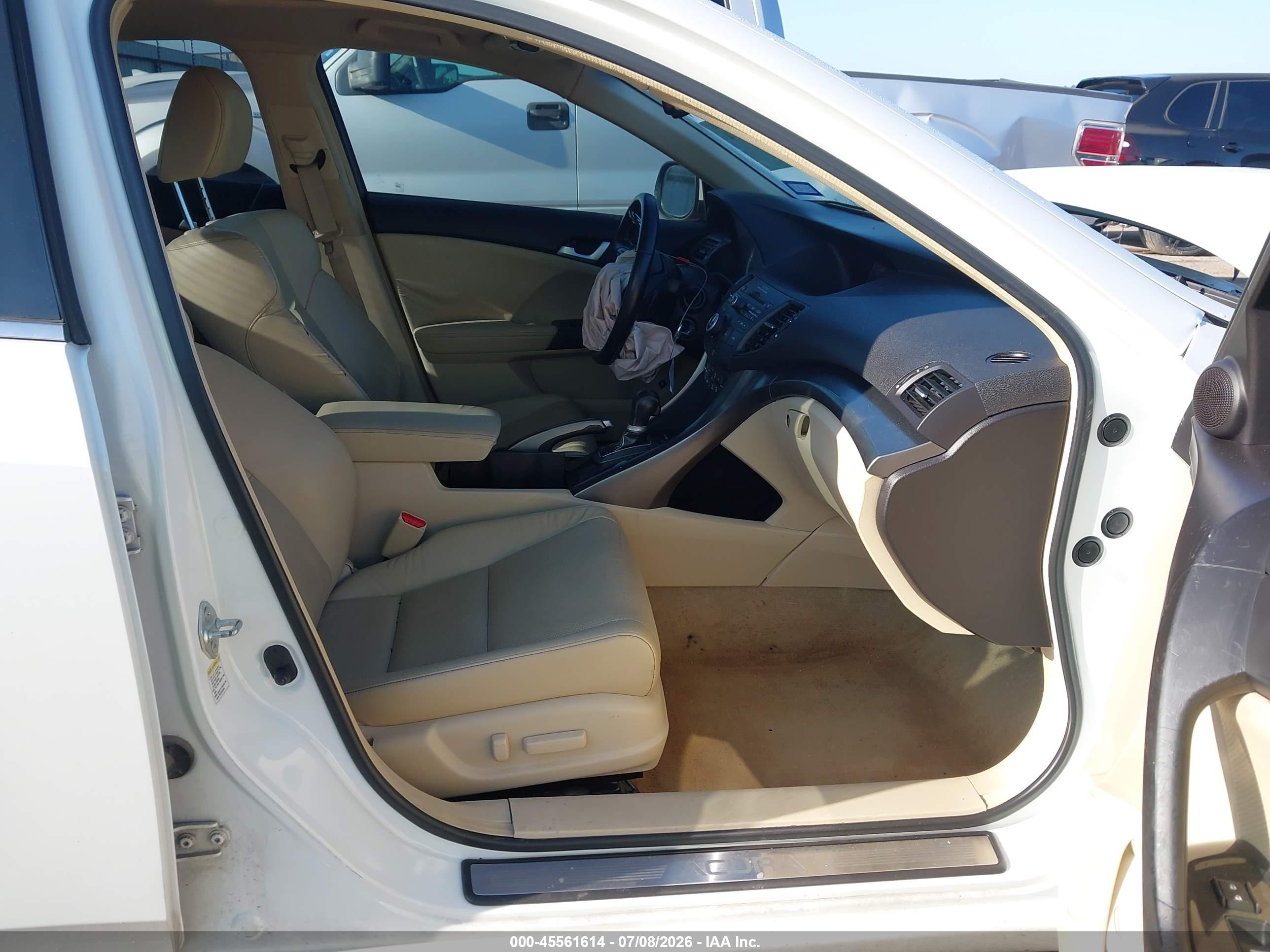 2012 Acura Tsx 3.5 White vin: JH4CU4F42CC000182