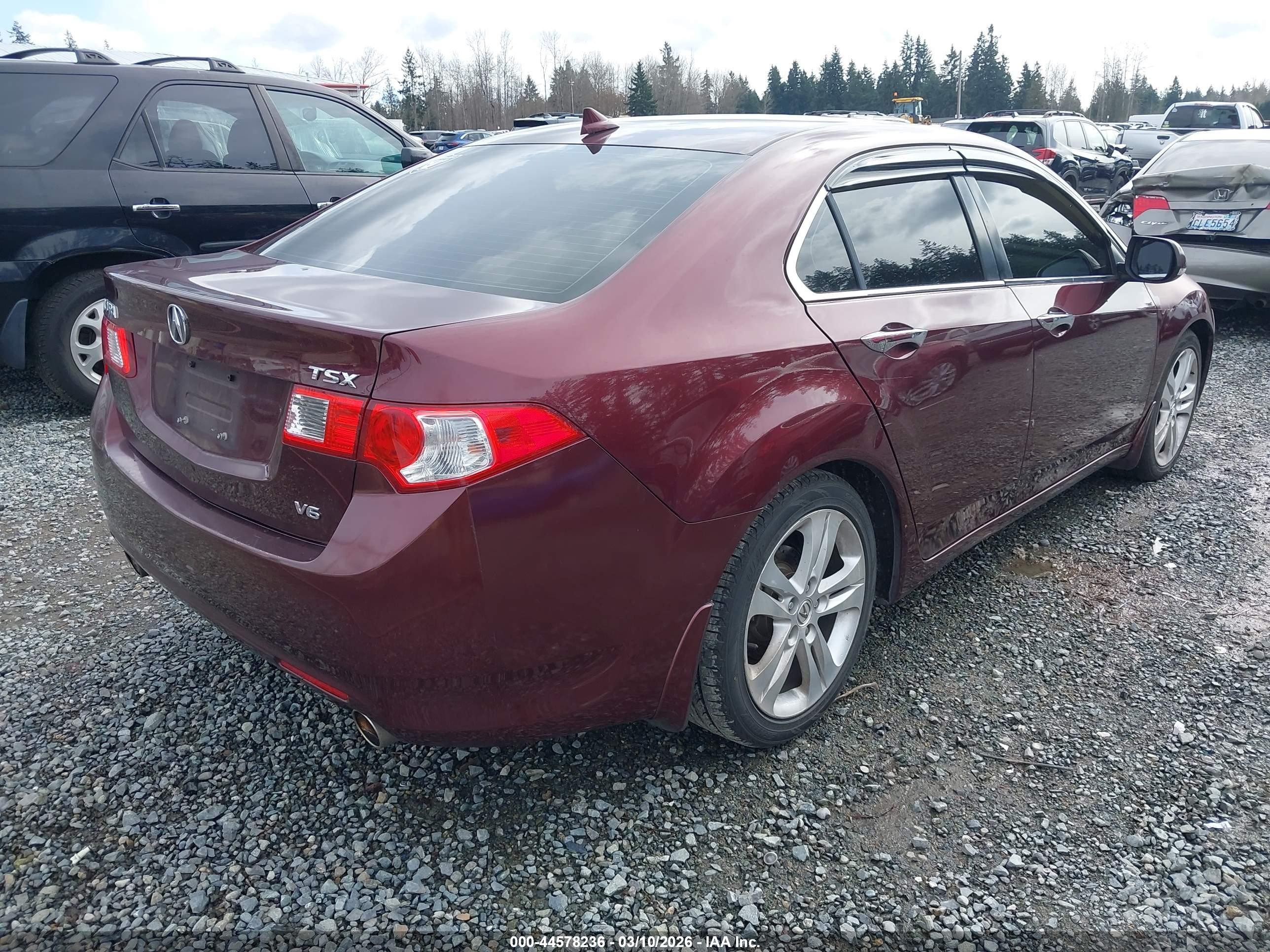 2010 Acura Tsx 3.5 Red vin: JH4CU4F49AC003254