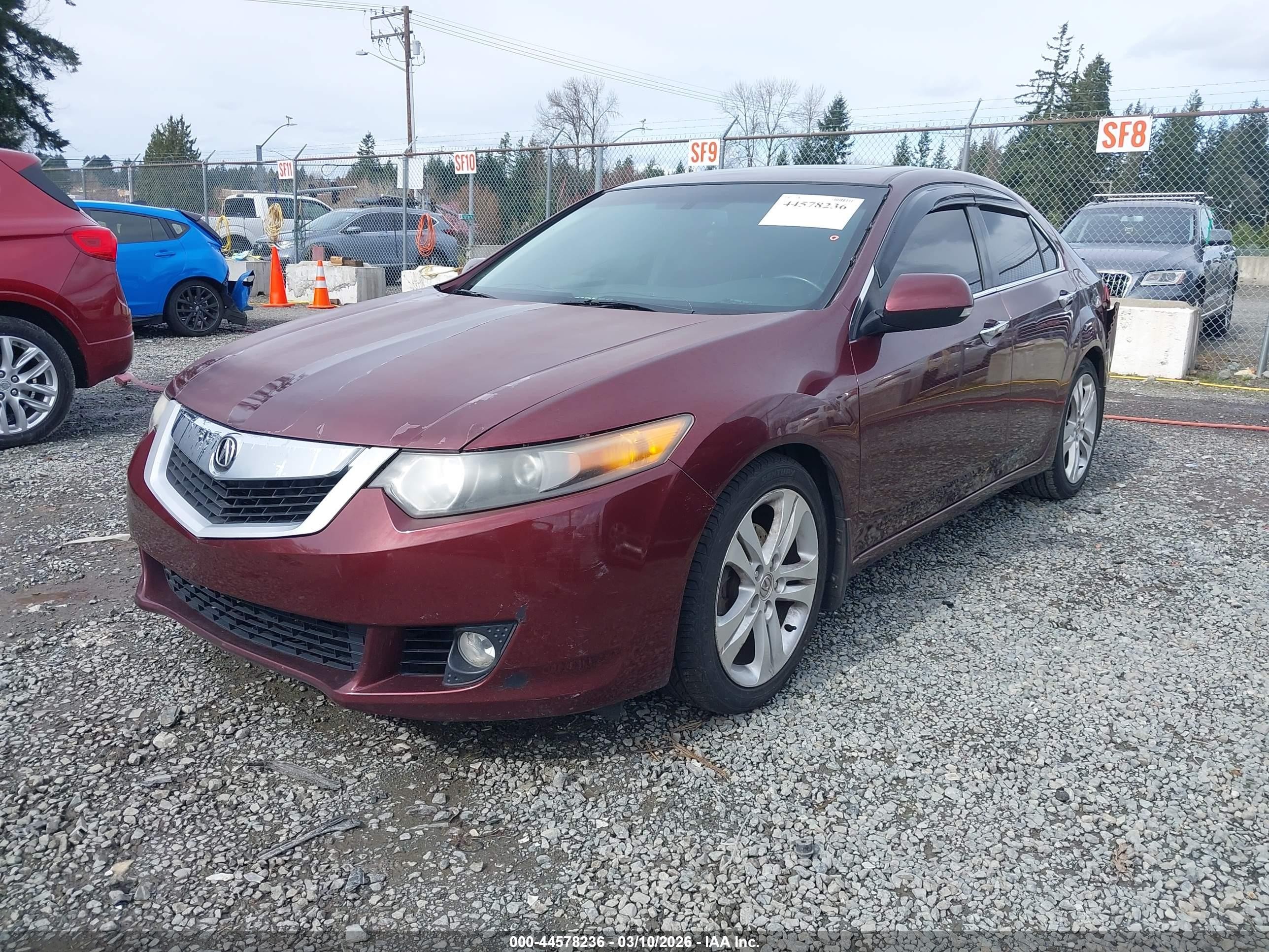 2010 Acura Tsx 3.5 Red vin: JH4CU4F49AC003254