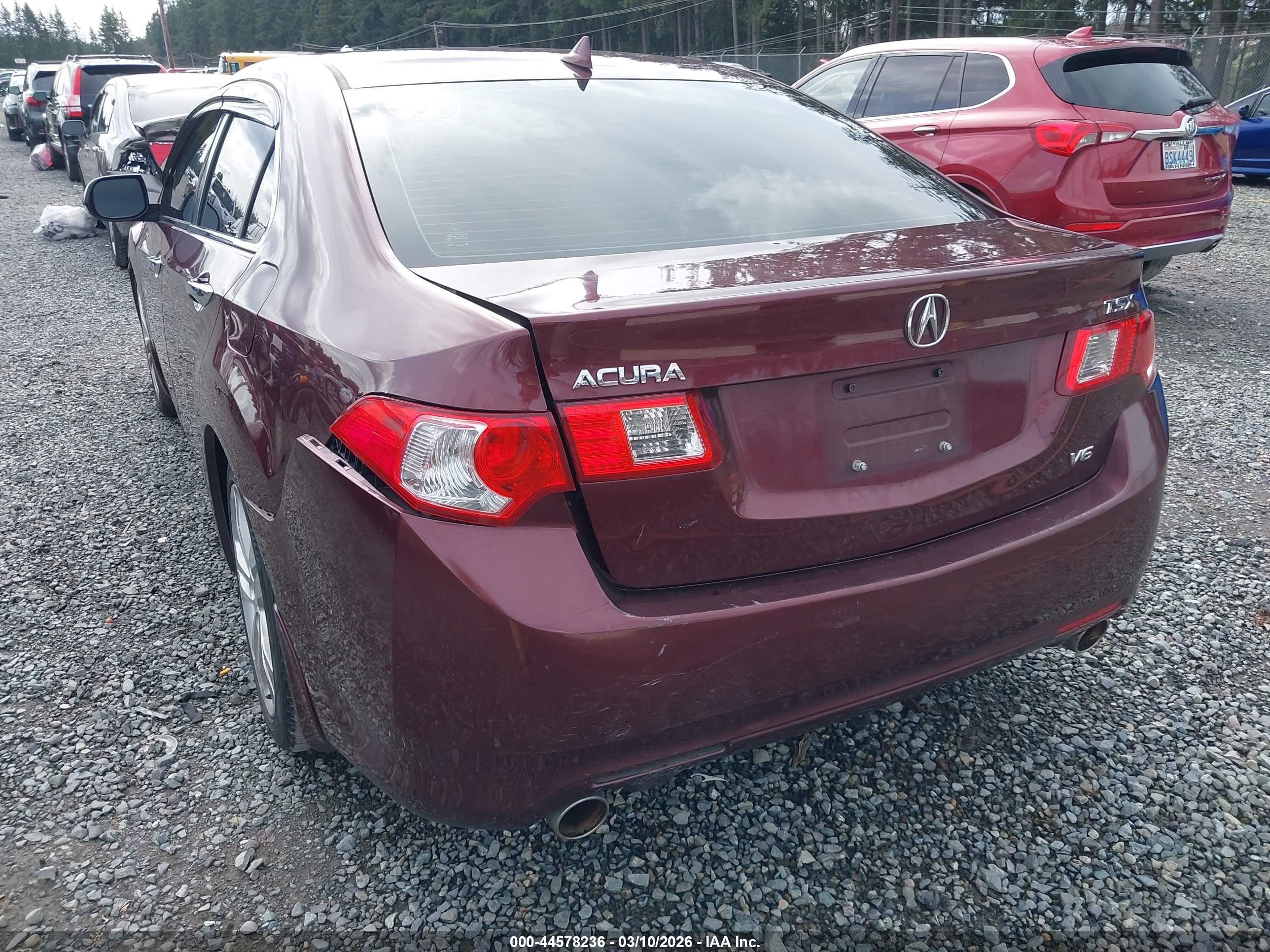 2010 Acura Tsx 3.5 Red vin: JH4CU4F49AC003254