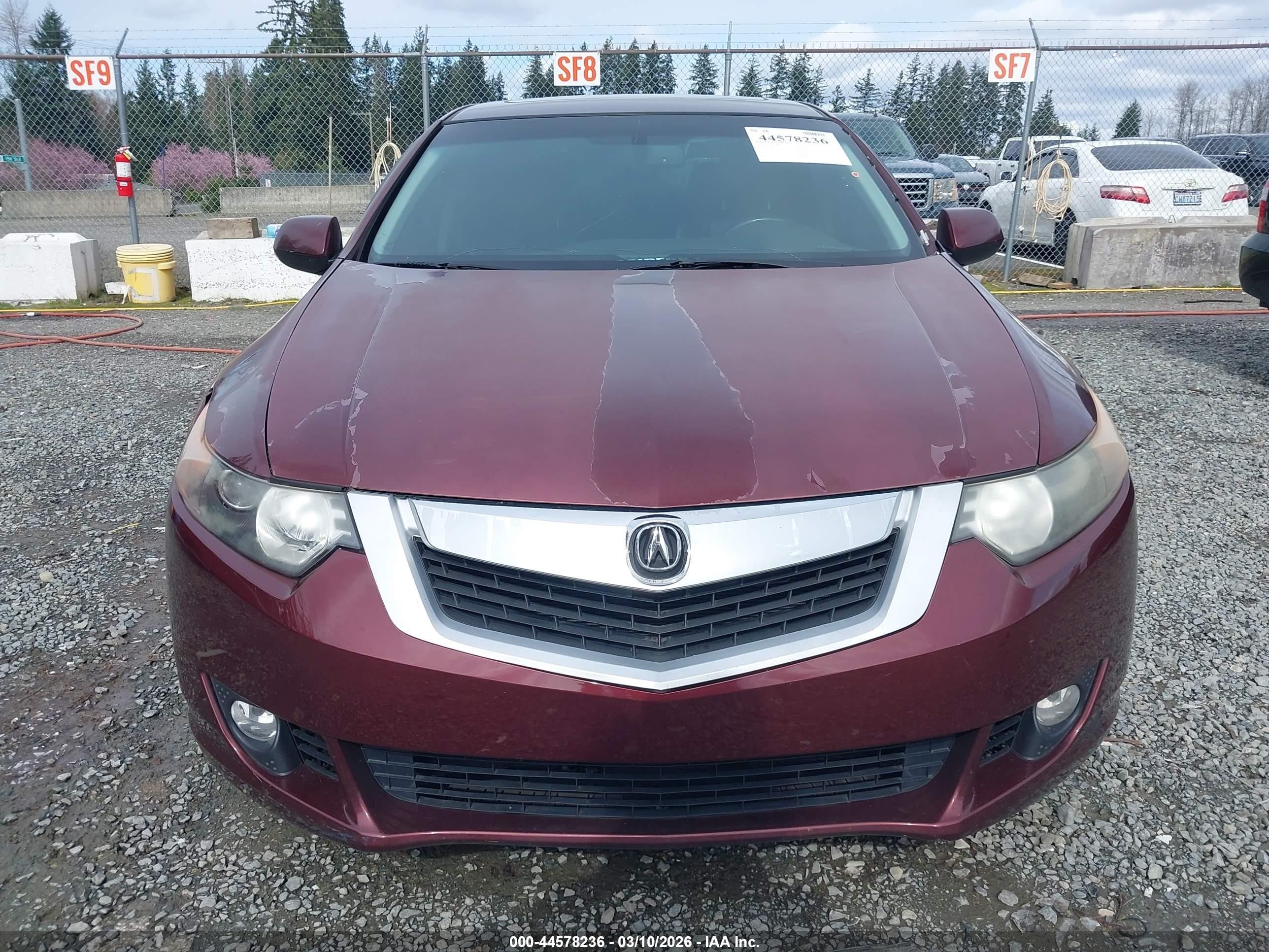 2010 Acura Tsx 3.5 Red vin: JH4CU4F49AC003254
