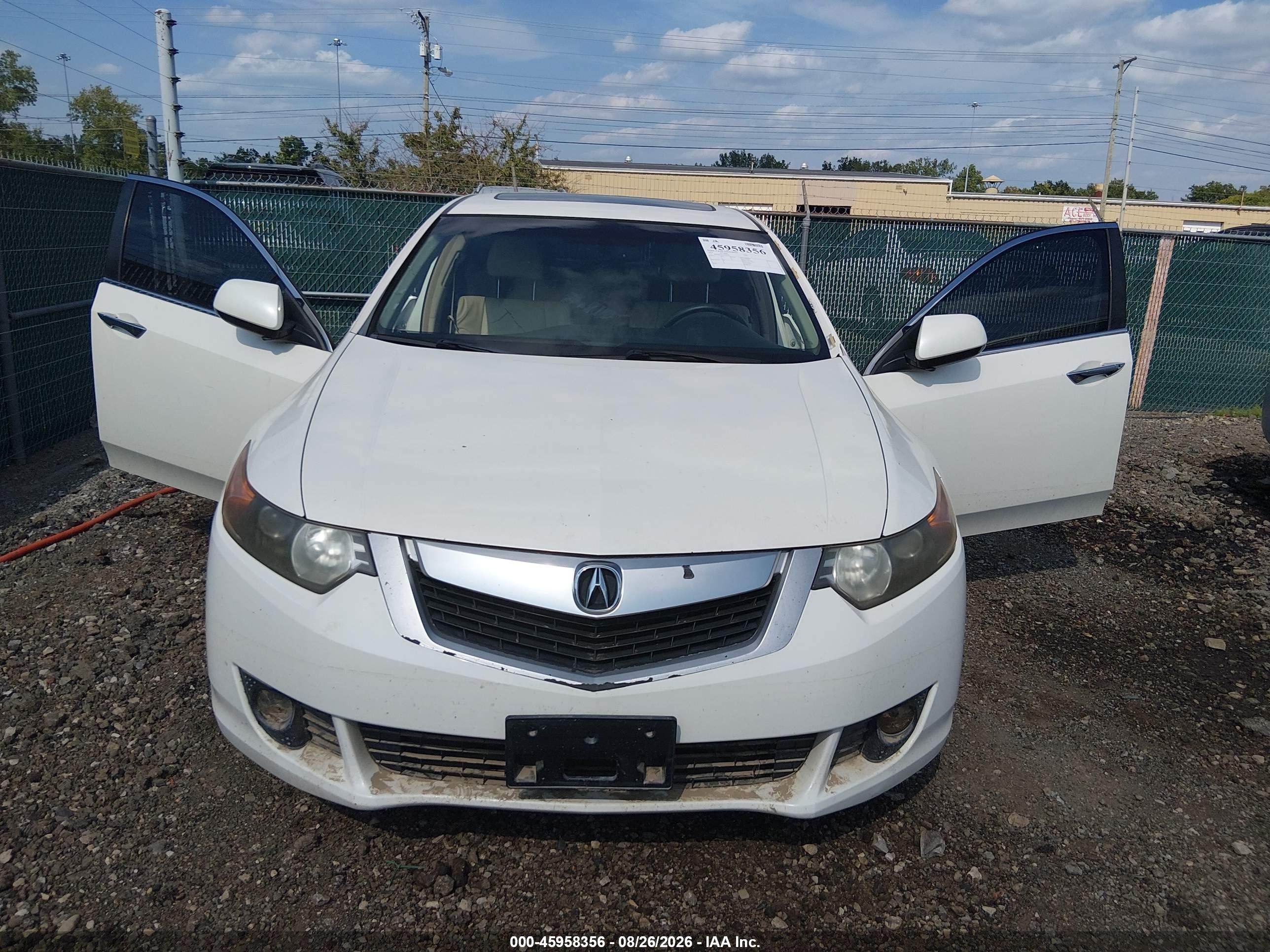 2010 Acura Tsx 3.5 White vin: JH4CU4F4XAC003358