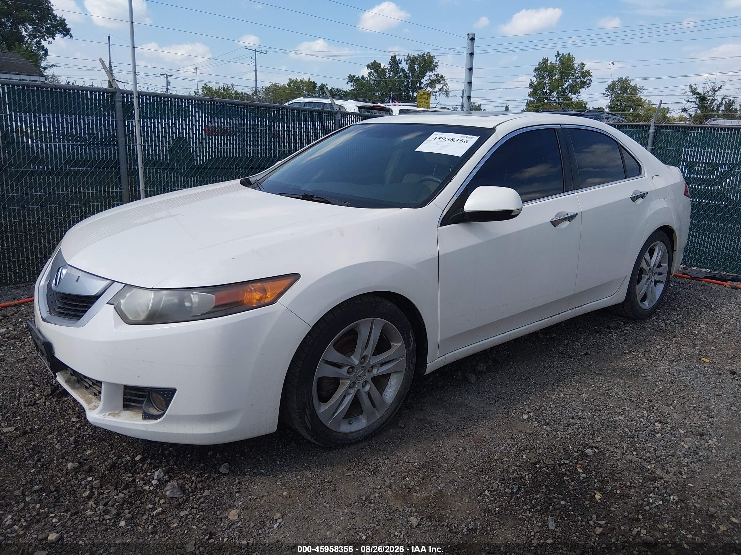 2010 Acura Tsx 3.5 White vin: JH4CU4F4XAC003358