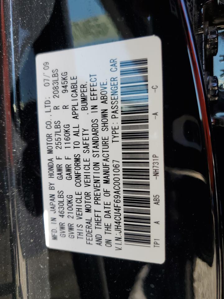 2010 Acura Tsx Black vin: JH4CU4F69AC001067