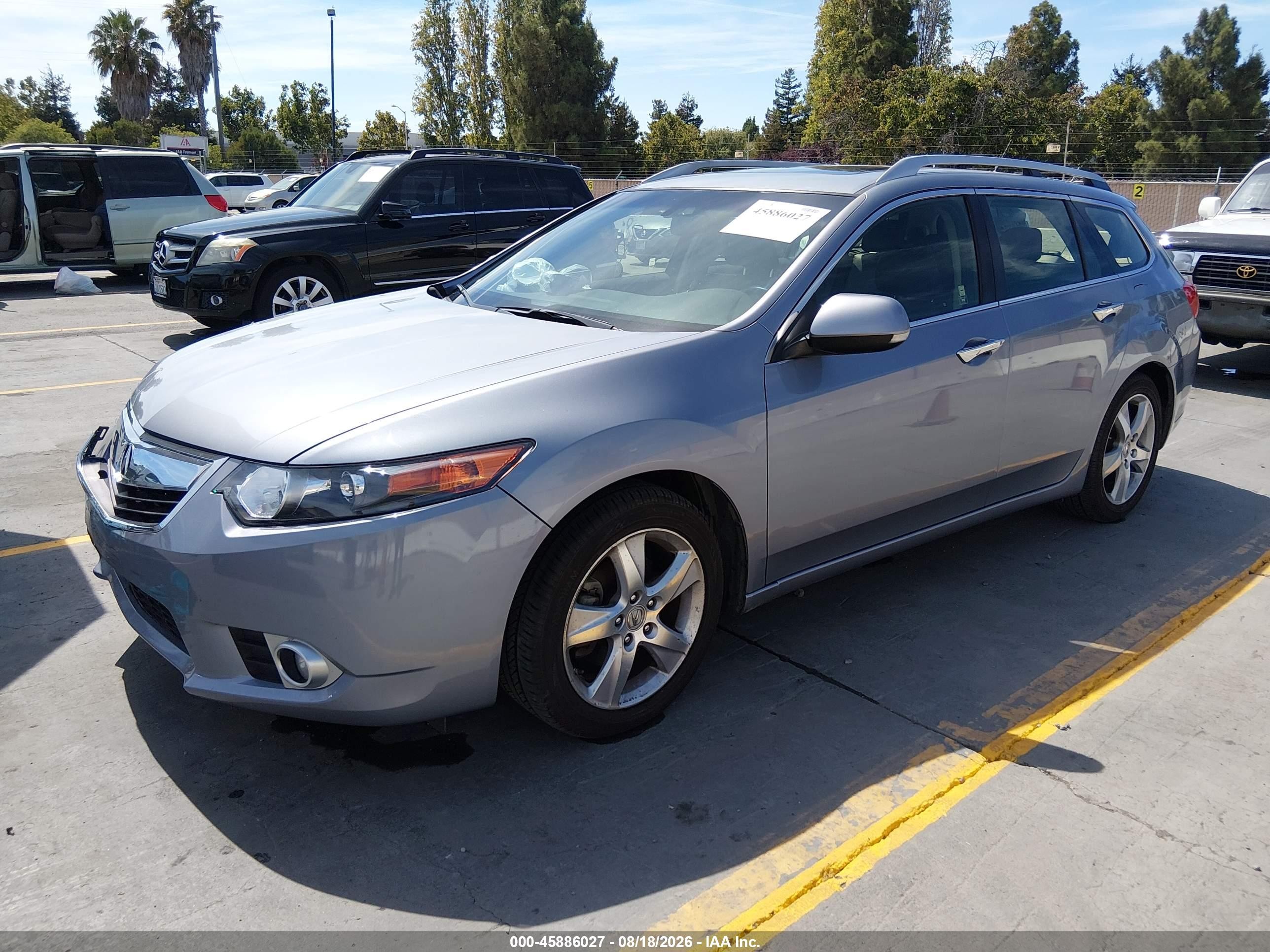 2012 Acura Tsx 2.4 Silver vin: JH4CW2H65CC004093