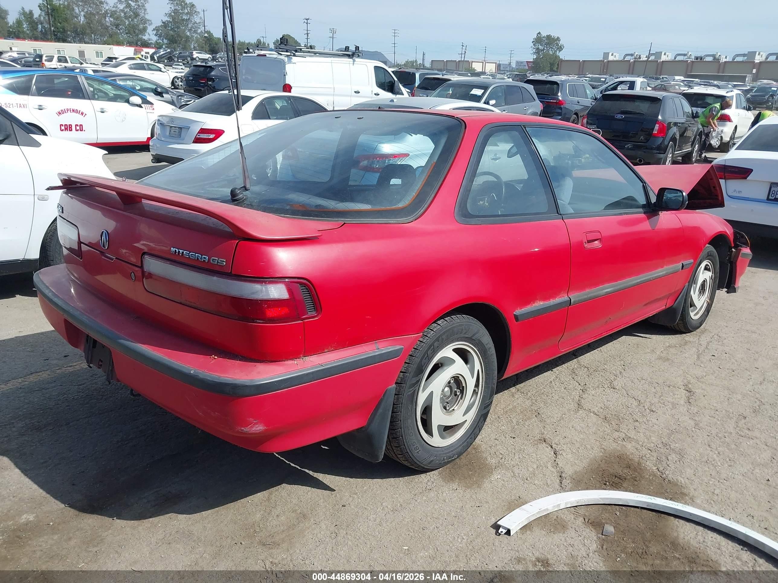 1991 Acura Integra Gs Red vin: JH4DA936XMS046821