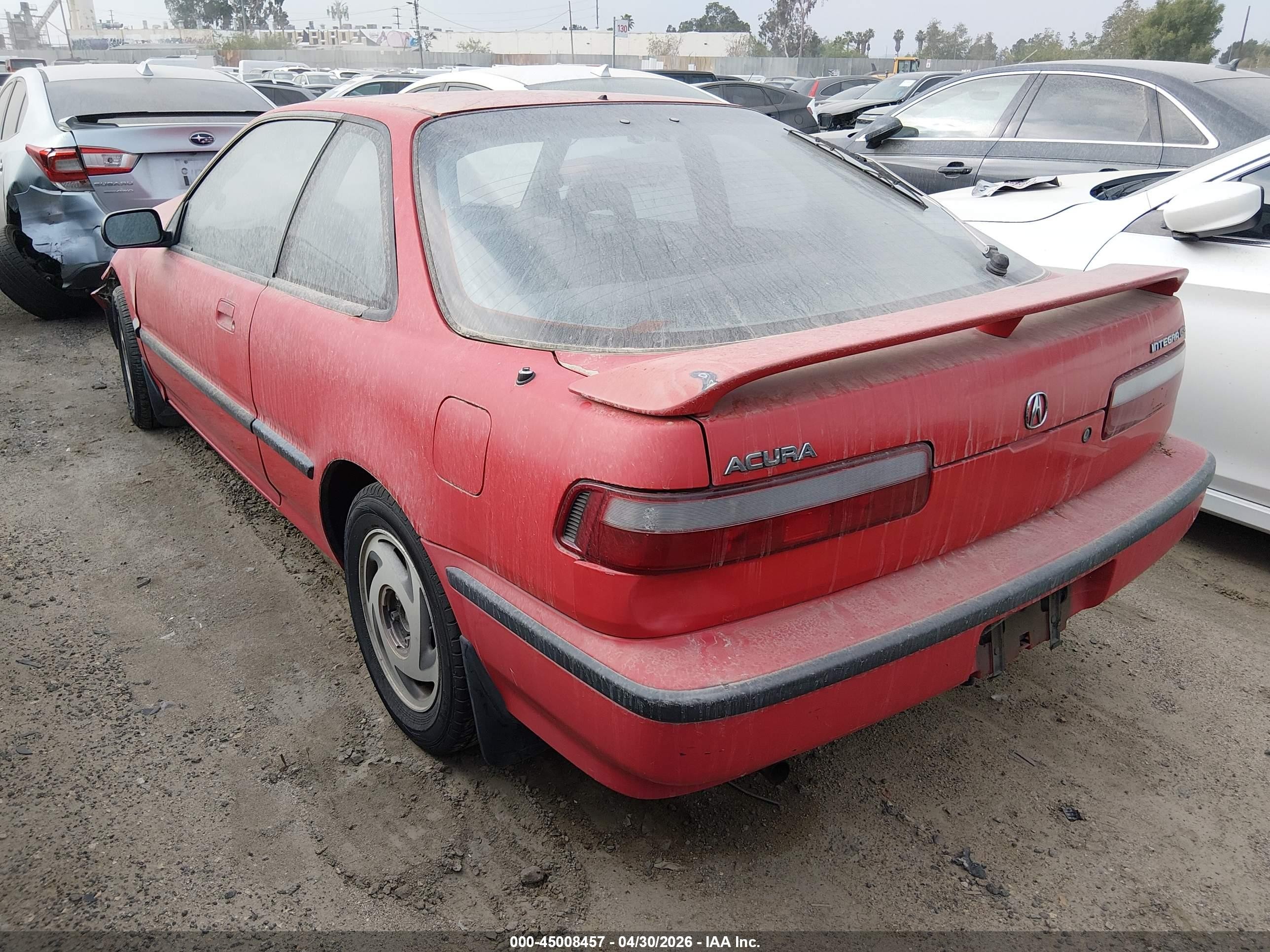 1991 Acura Integra Gs Red vin: JH4DA936XMS046821