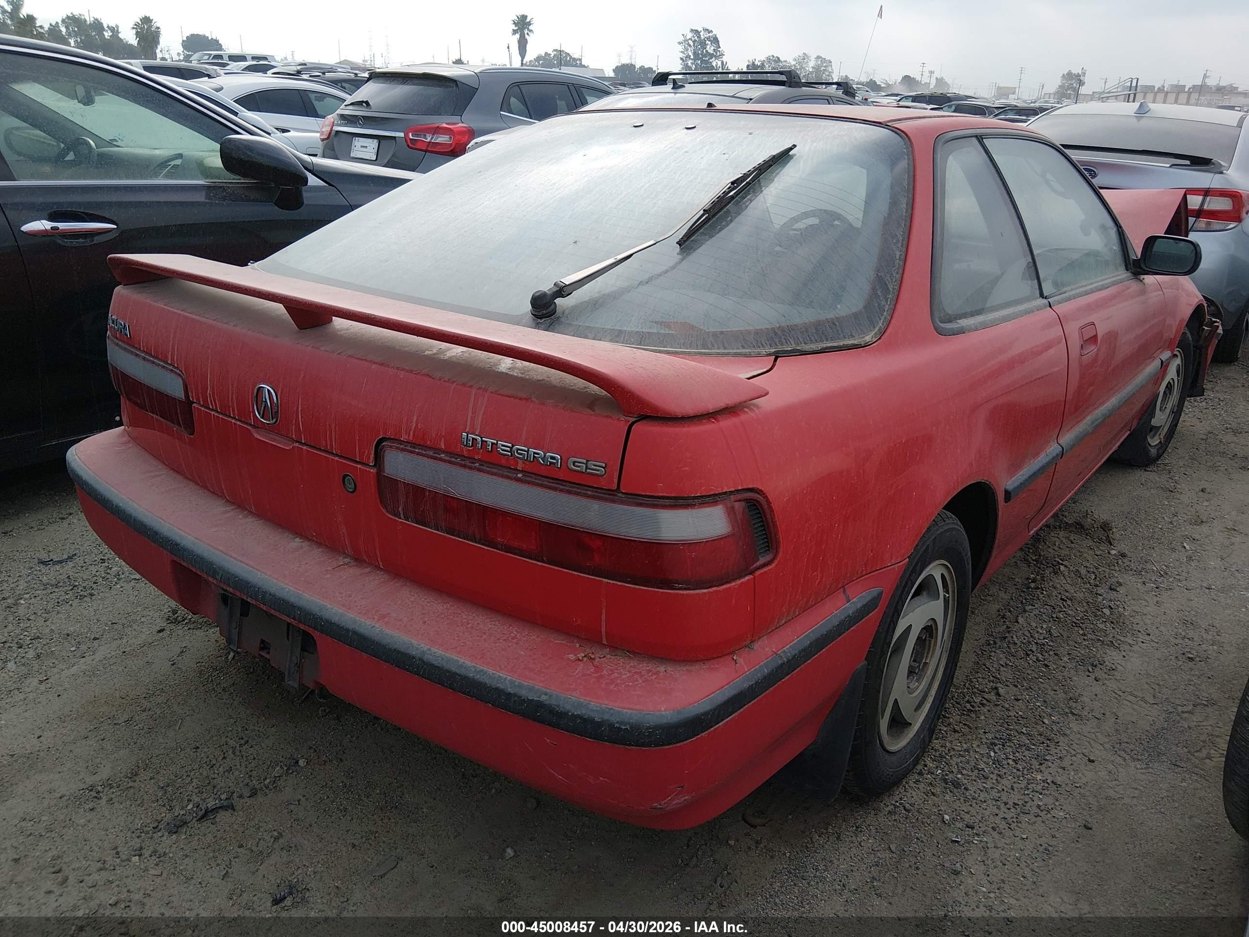 1991 Acura Integra Gs Red vin: JH4DA936XMS046821