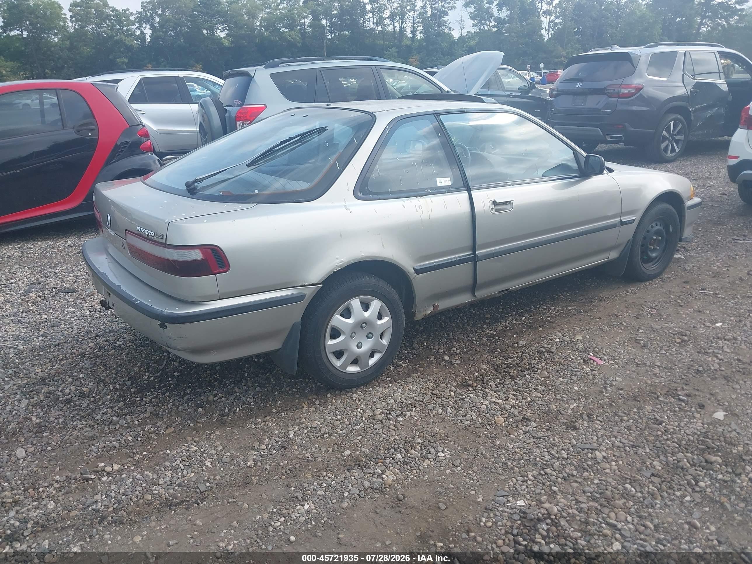 1991 Acura Integra Ls Серебряный vin: JH4DA9453MS048772