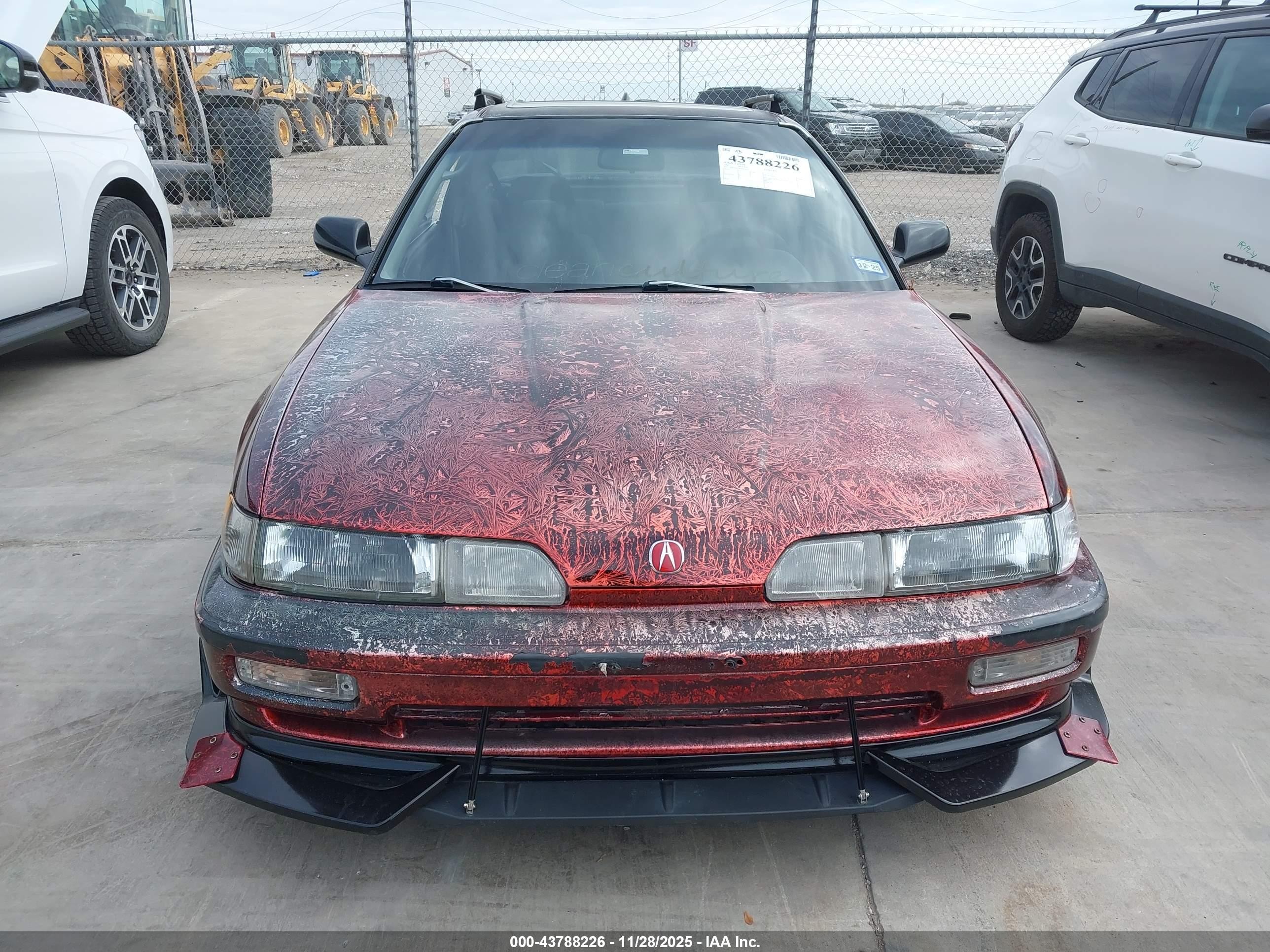1991 Acura Integra Ls Red vin: JH4DA9459MS033659
