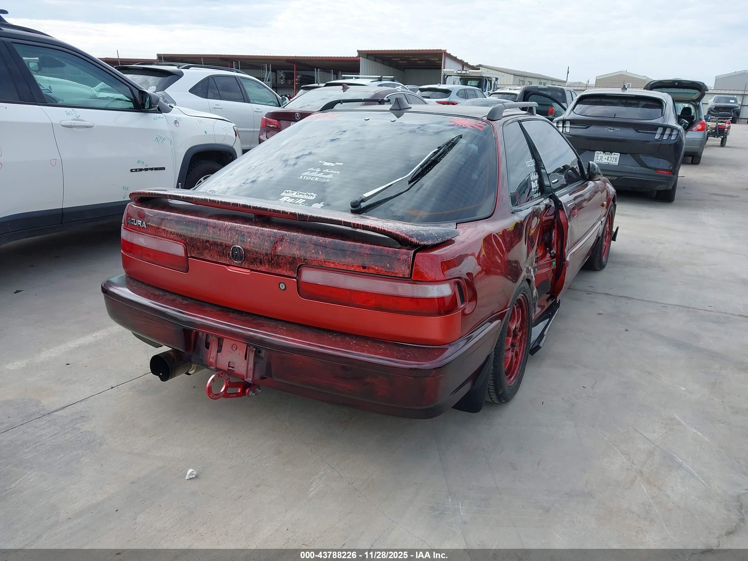1991 Acura Integra Ls Red vin: JH4DA9459MS033659