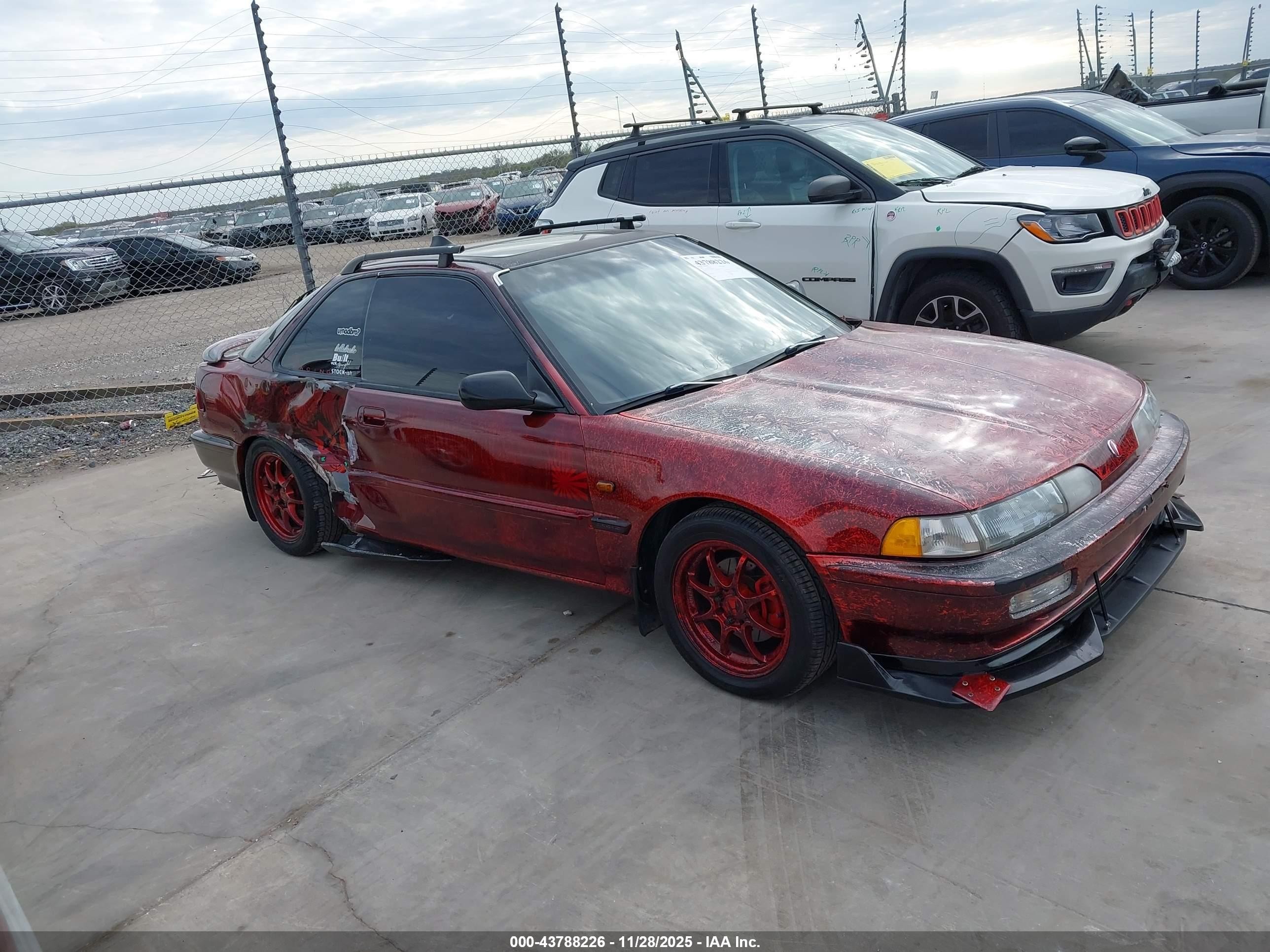 1991 Acura Integra Ls Red vin: JH4DA9459MS033659