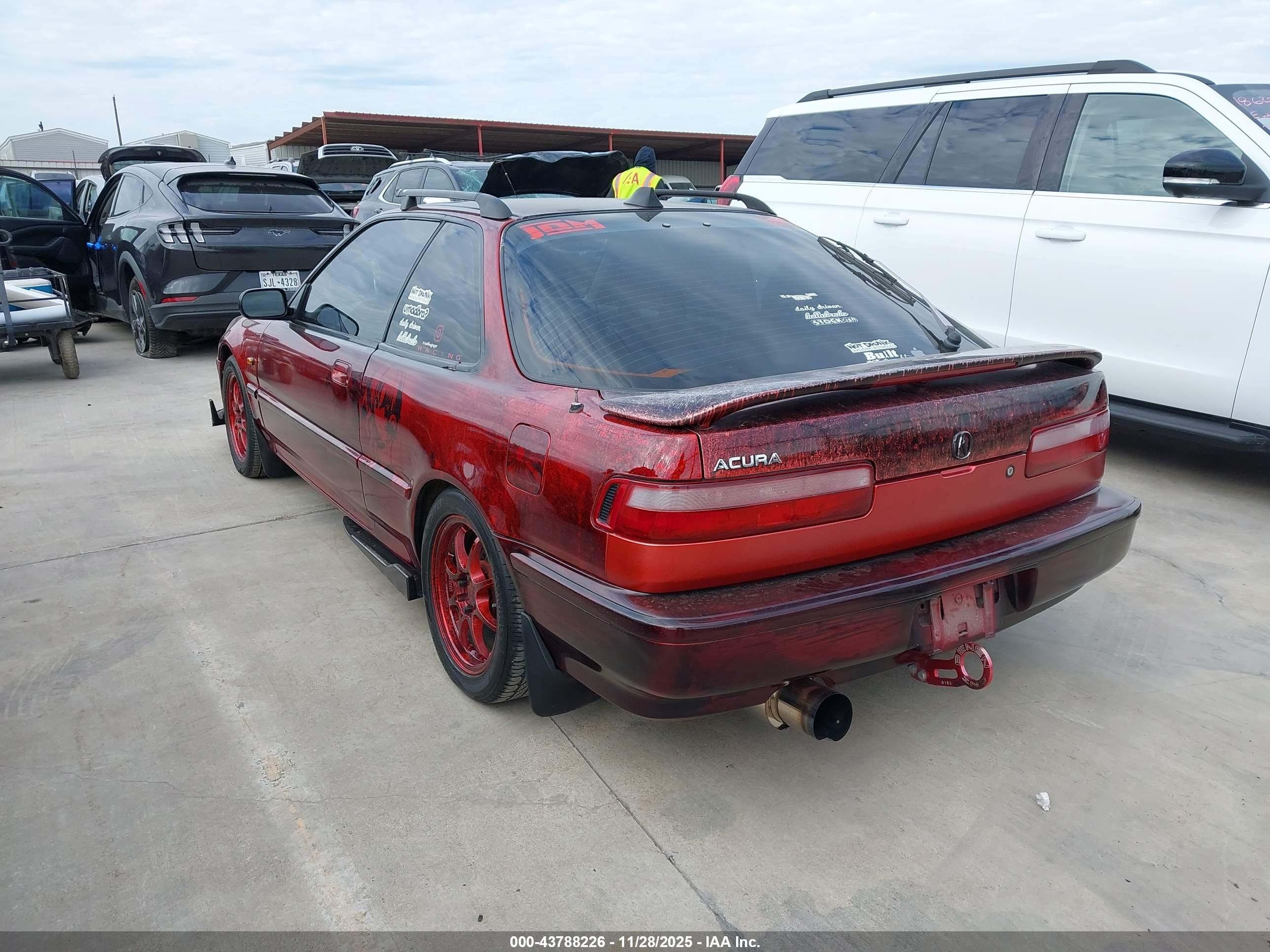 1991 Acura Integra Ls Red vin: JH4DA9459MS033659
