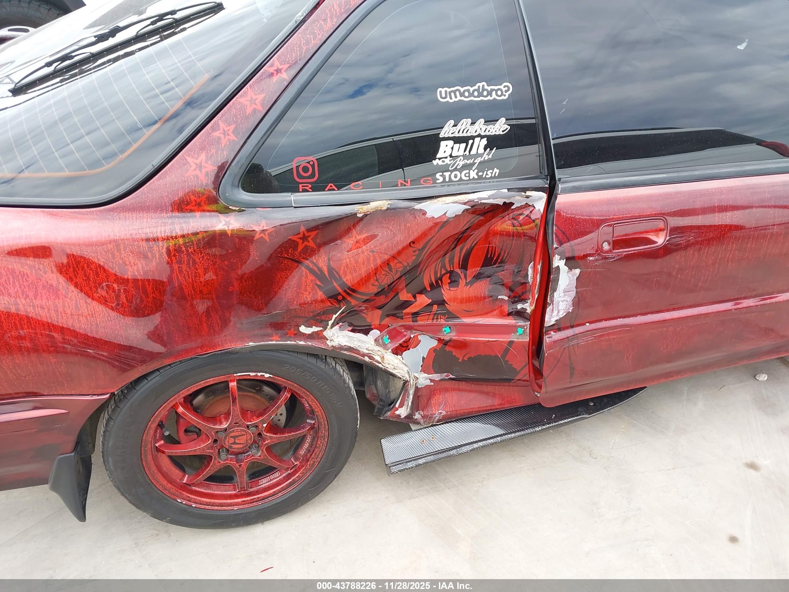 1991 Acura Integra Ls Red vin: JH4DA9459MS033659