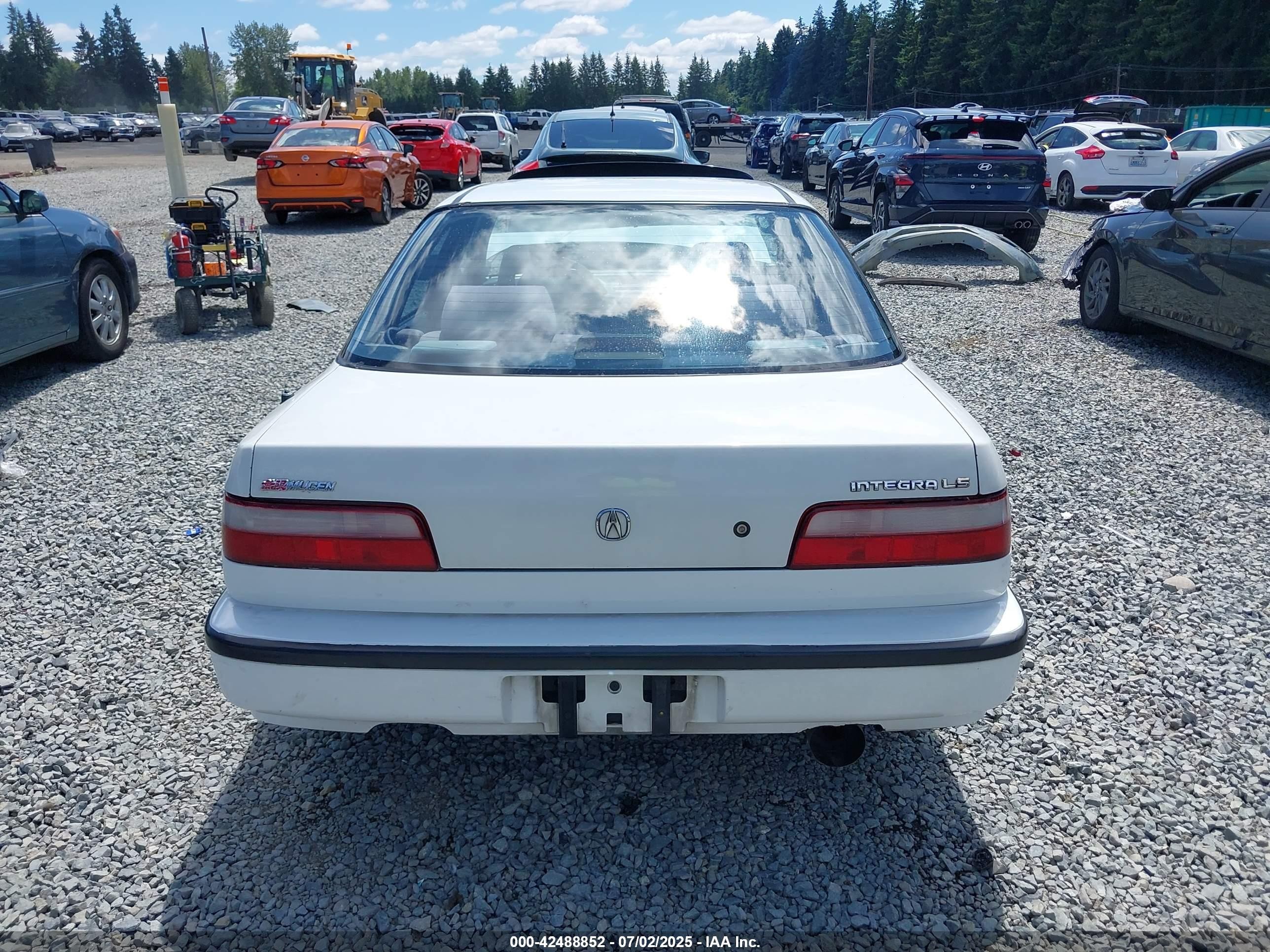1991 Acura Integra Ls White vin: JH4DB165XMS800169