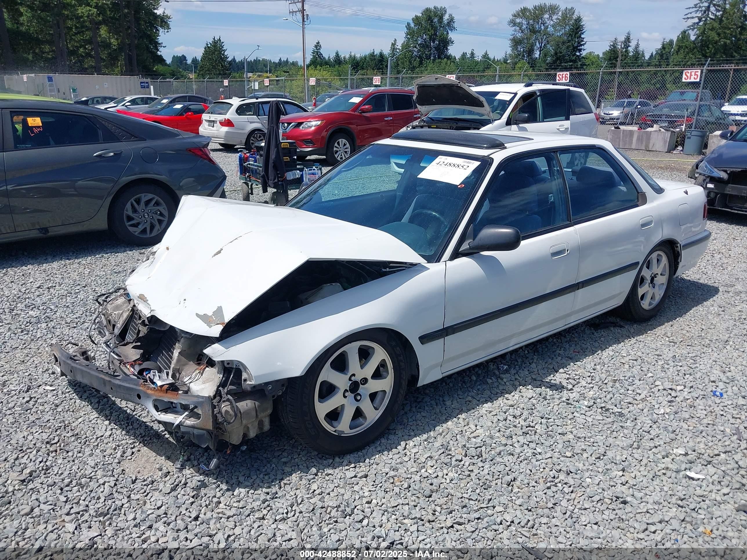1991 Acura Integra Ls White vin: JH4DB165XMS800169
