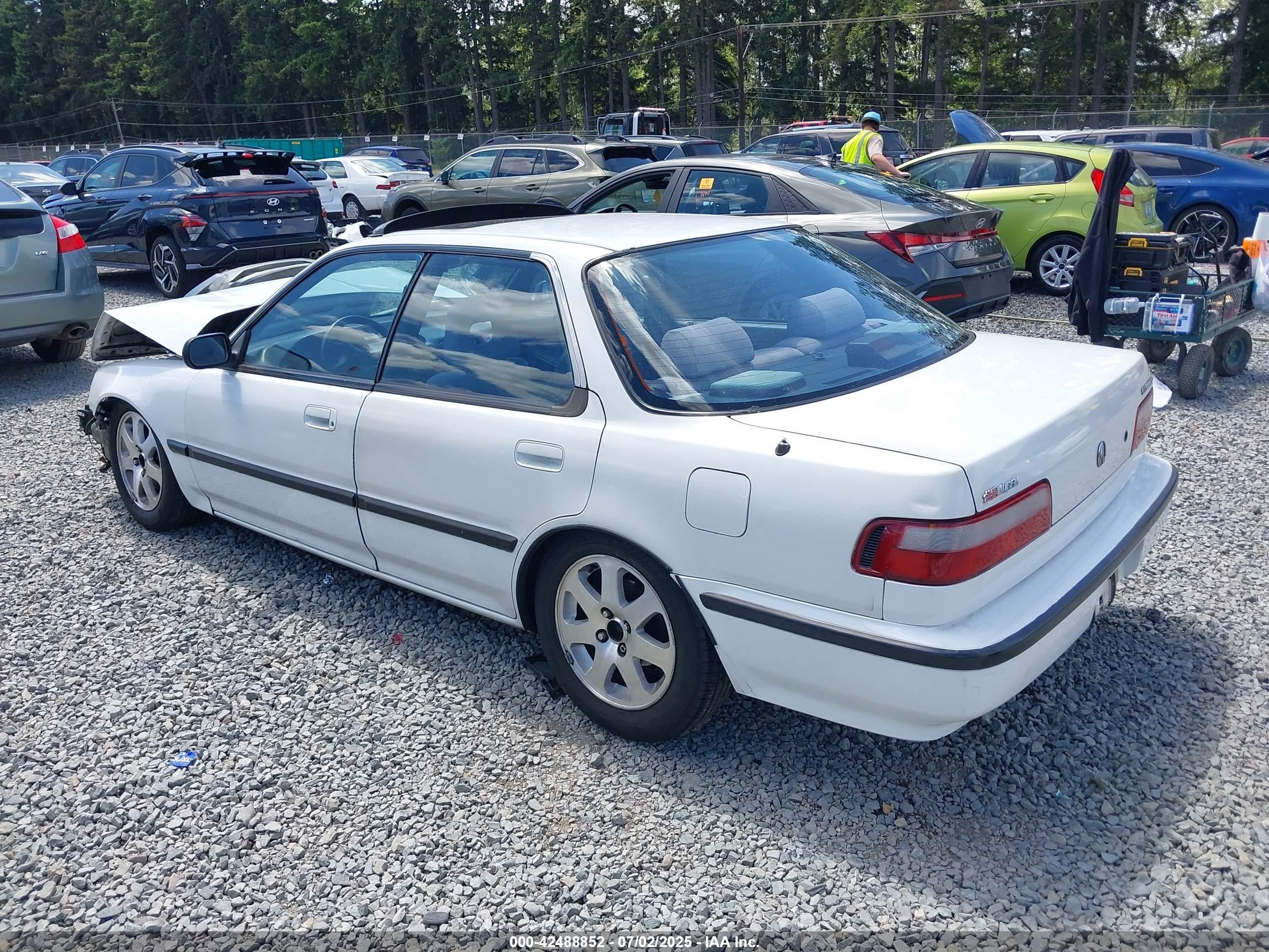 1991 Acura Integra Ls White vin: JH4DB165XMS800169