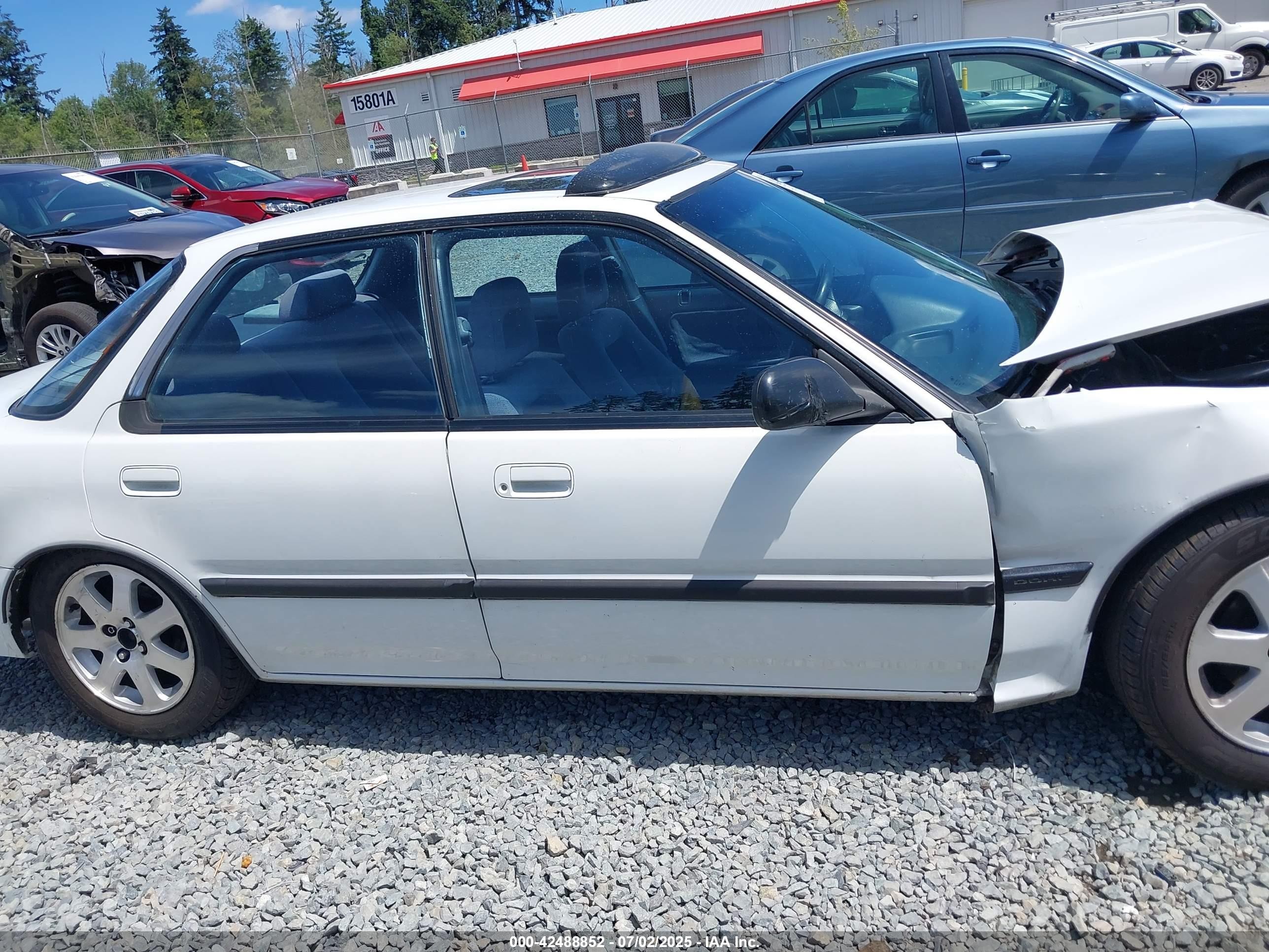 1991 Acura Integra Ls White vin: JH4DB165XMS800169