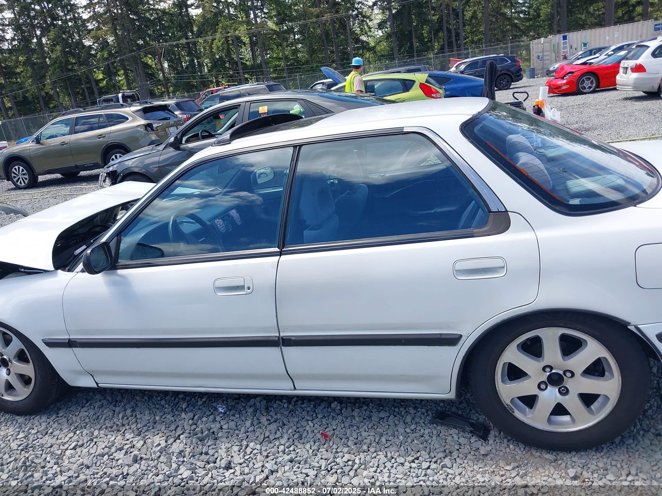 1991 Acura Integra Ls White vin: JH4DB165XMS800169