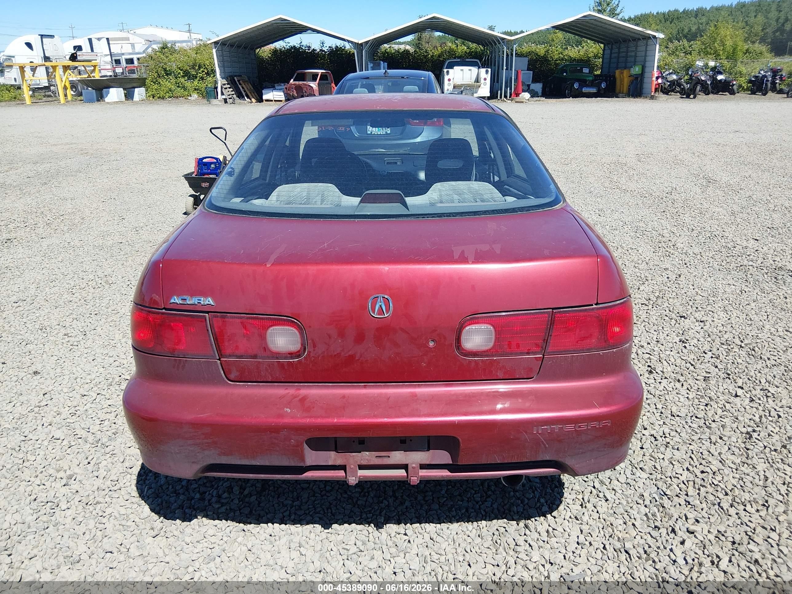 1999 Acura Integra Ls Red vin: JH4DB7654XS002497