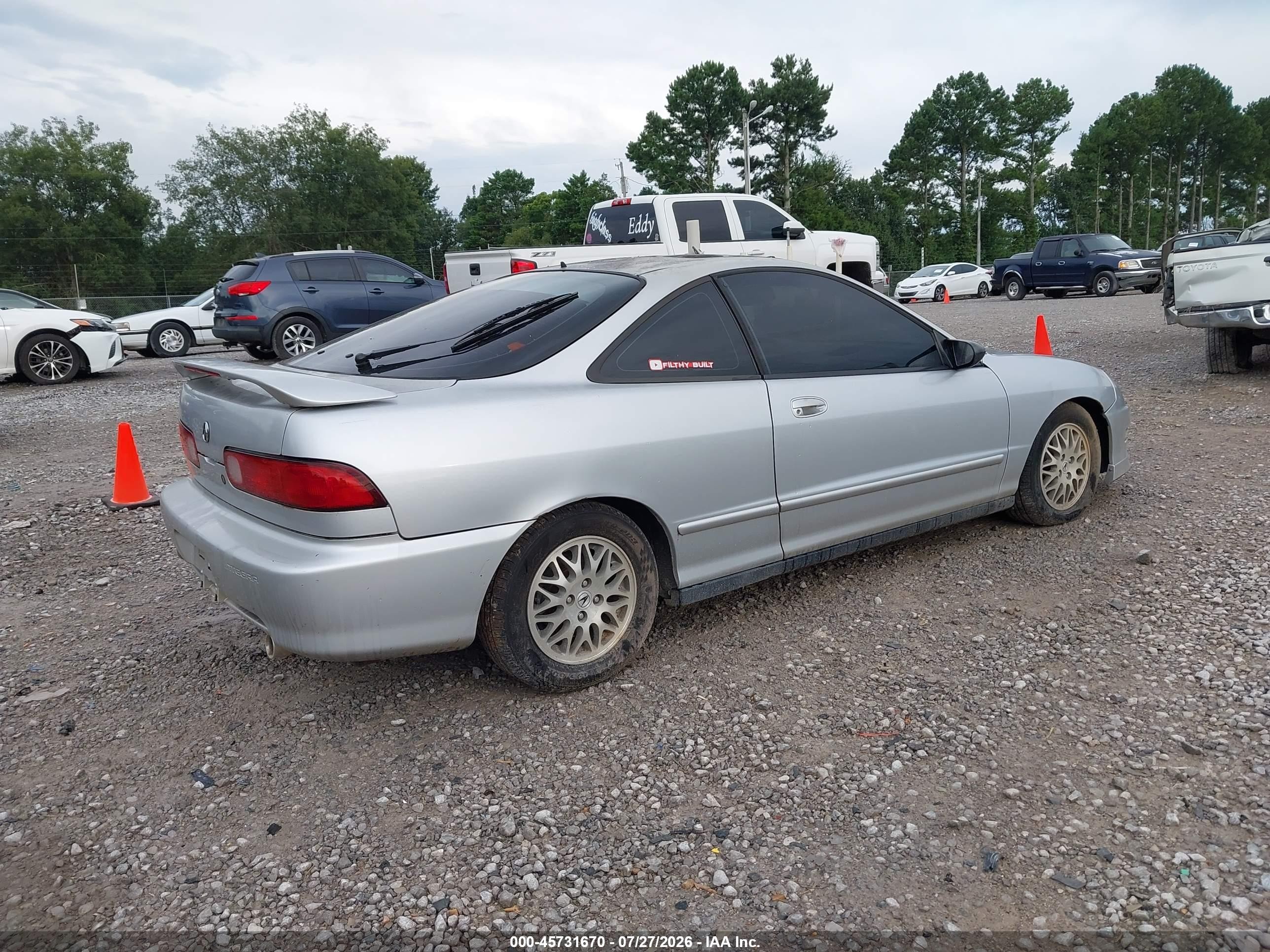 1998 Acura Integra Ls Gray vin: JH4DC4451WS014734