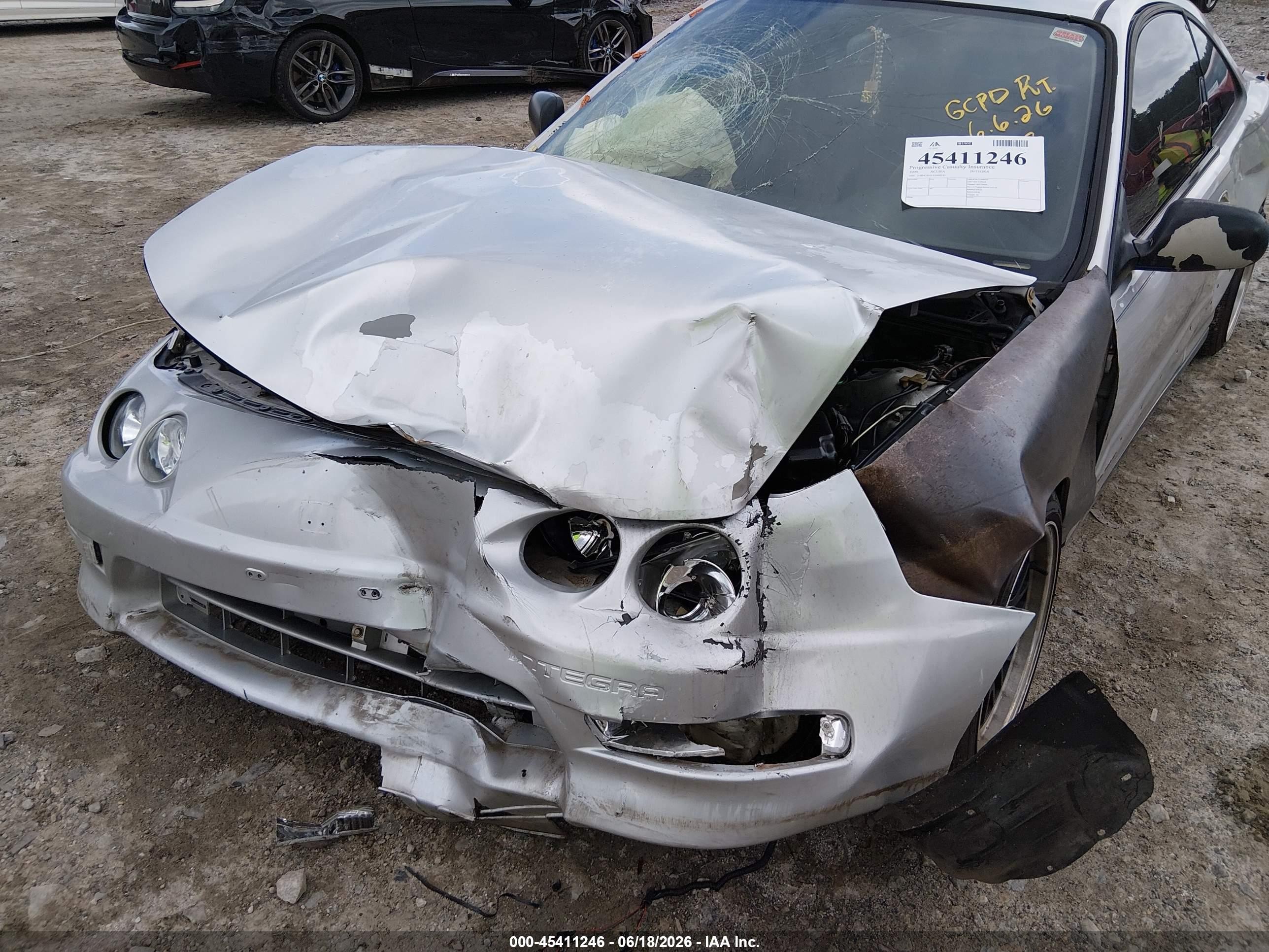 1999 Acura Integra Ls Серый vin: JH4DC4451XS008143