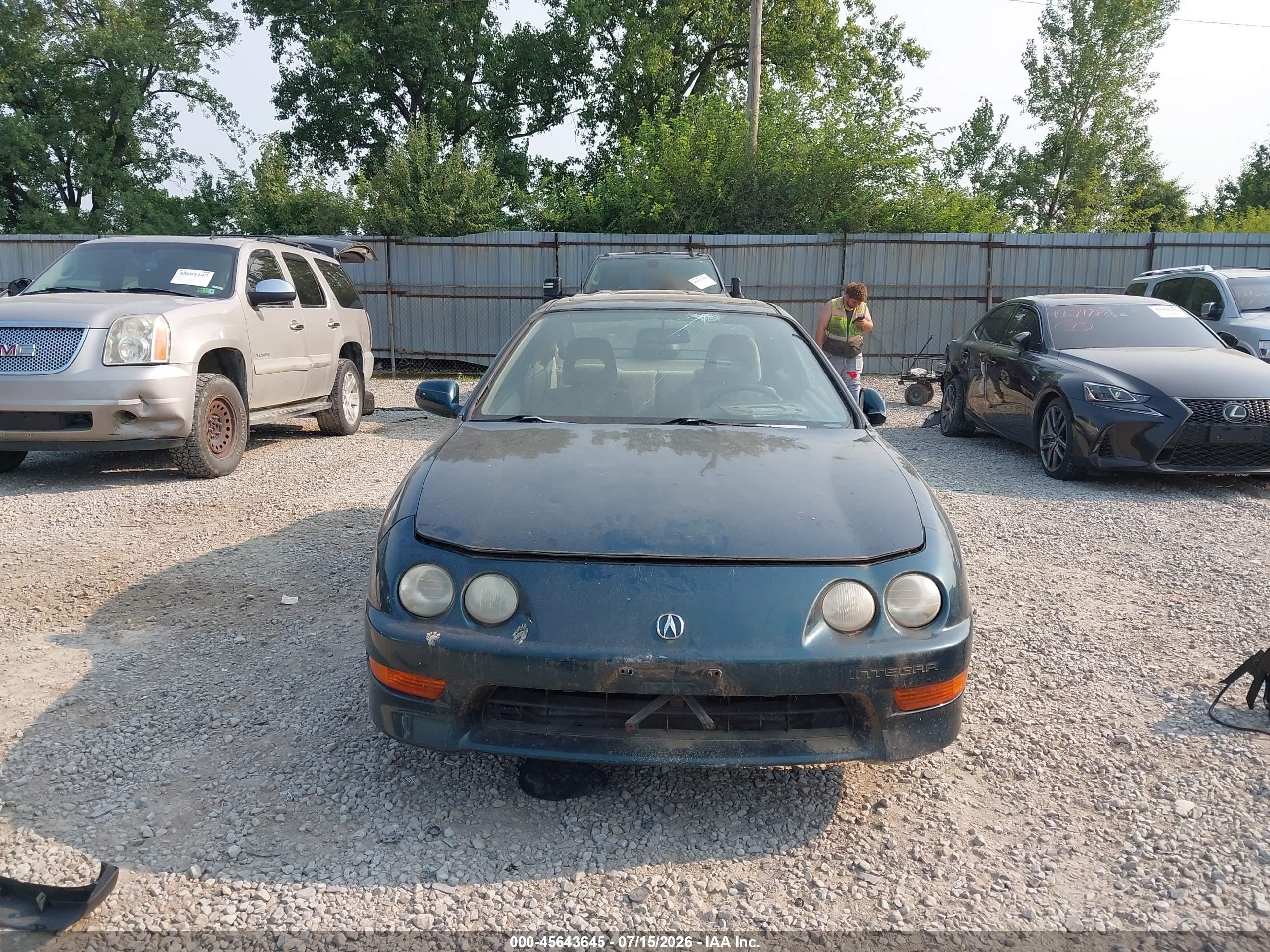 1998 Acura Integra Ls Green vin: JH4DC4452WS017142