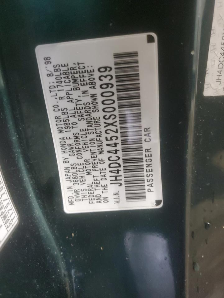 1999 Acura Integra Ls Green vin: JH4DC4452XS000939