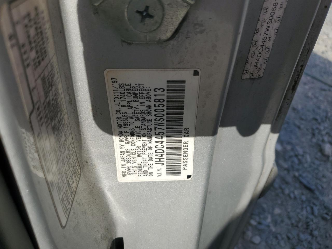 1998 Acura Integra Ls Серебряный vin: JH4DC4457WS005813