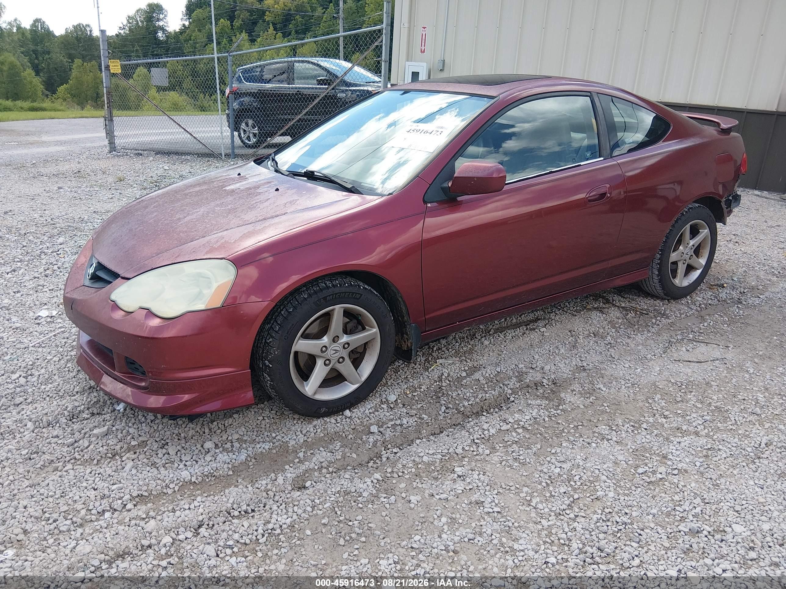 2003 Acura Rsx Type S Red vin: JH4DC53003C001667