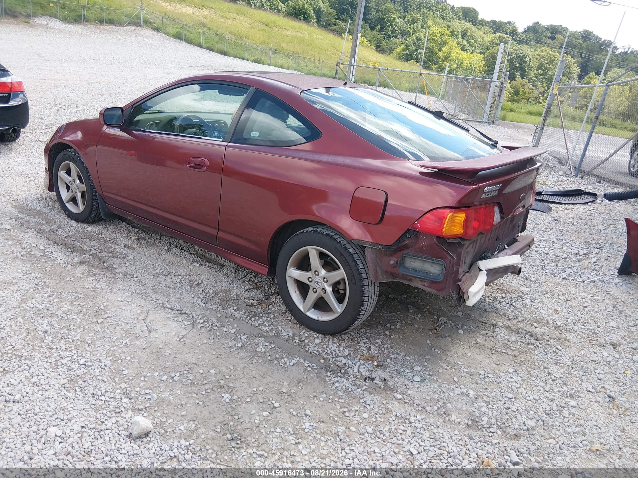 2003 Acura Rsx Type S Red vin: JH4DC53003C001667